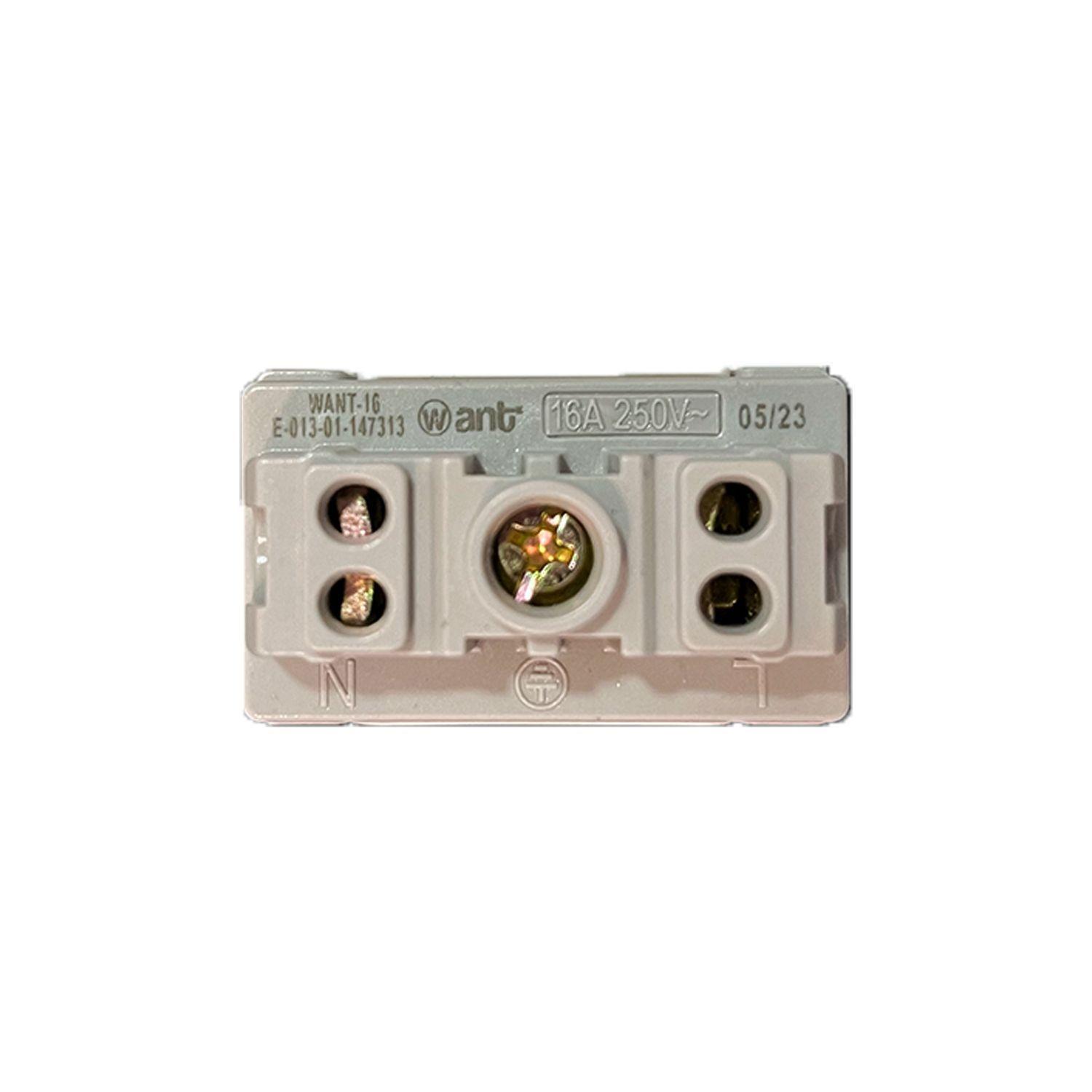 Pack 10 Modulo Tomacorriente 10/16A 250V Blanco-3