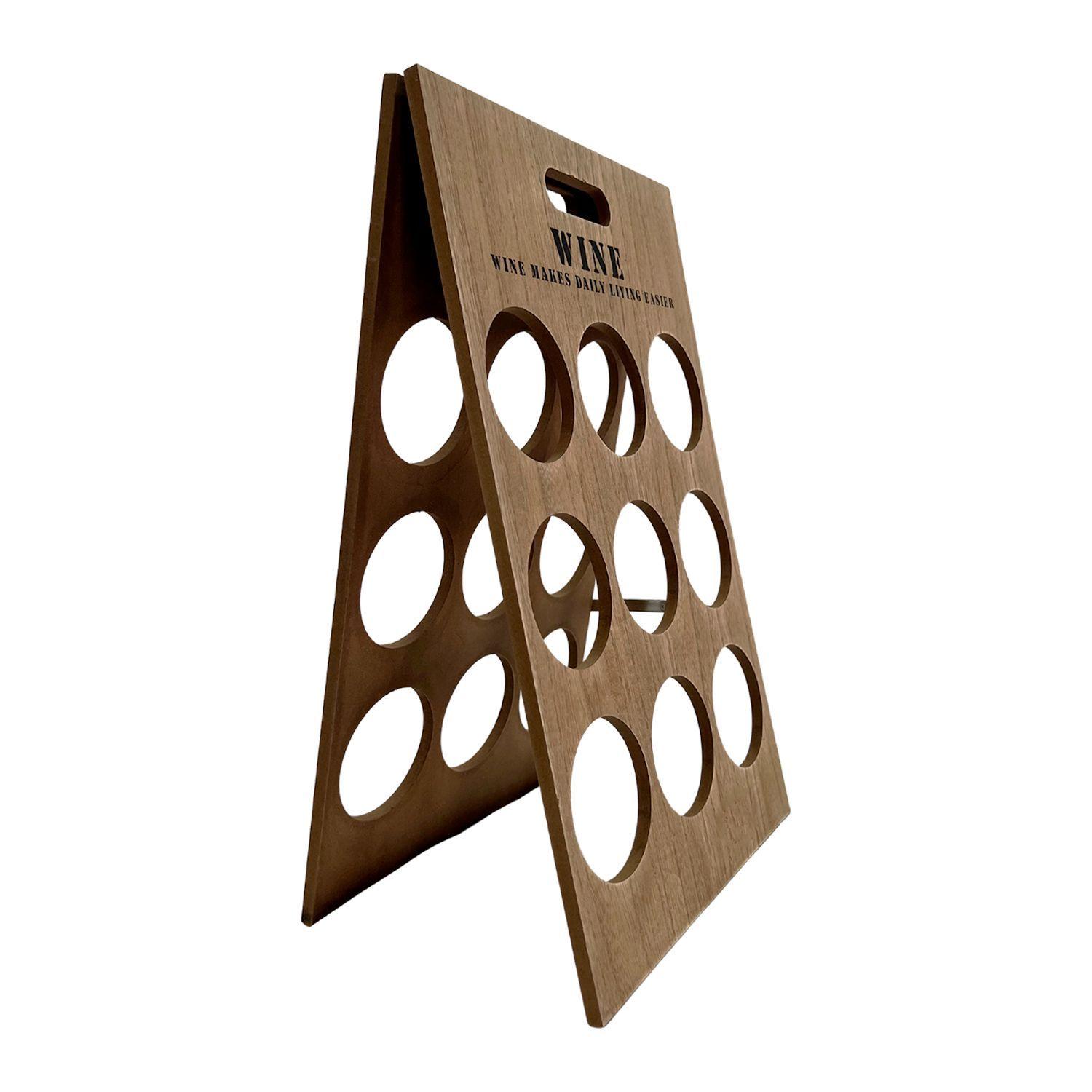 Organizador De Vinos De Madera 9 Divisiones-0