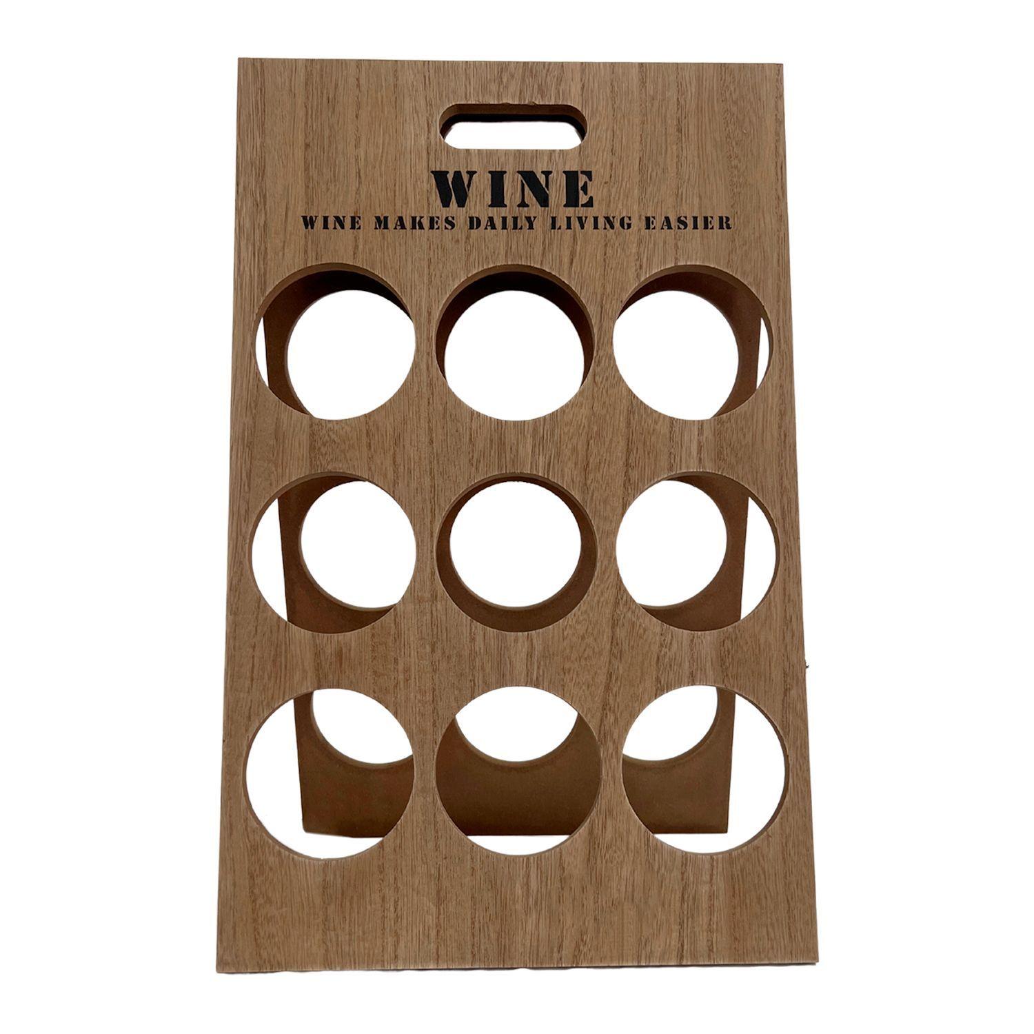 Organizador De Vinos De Madera 9 Divisiones-3