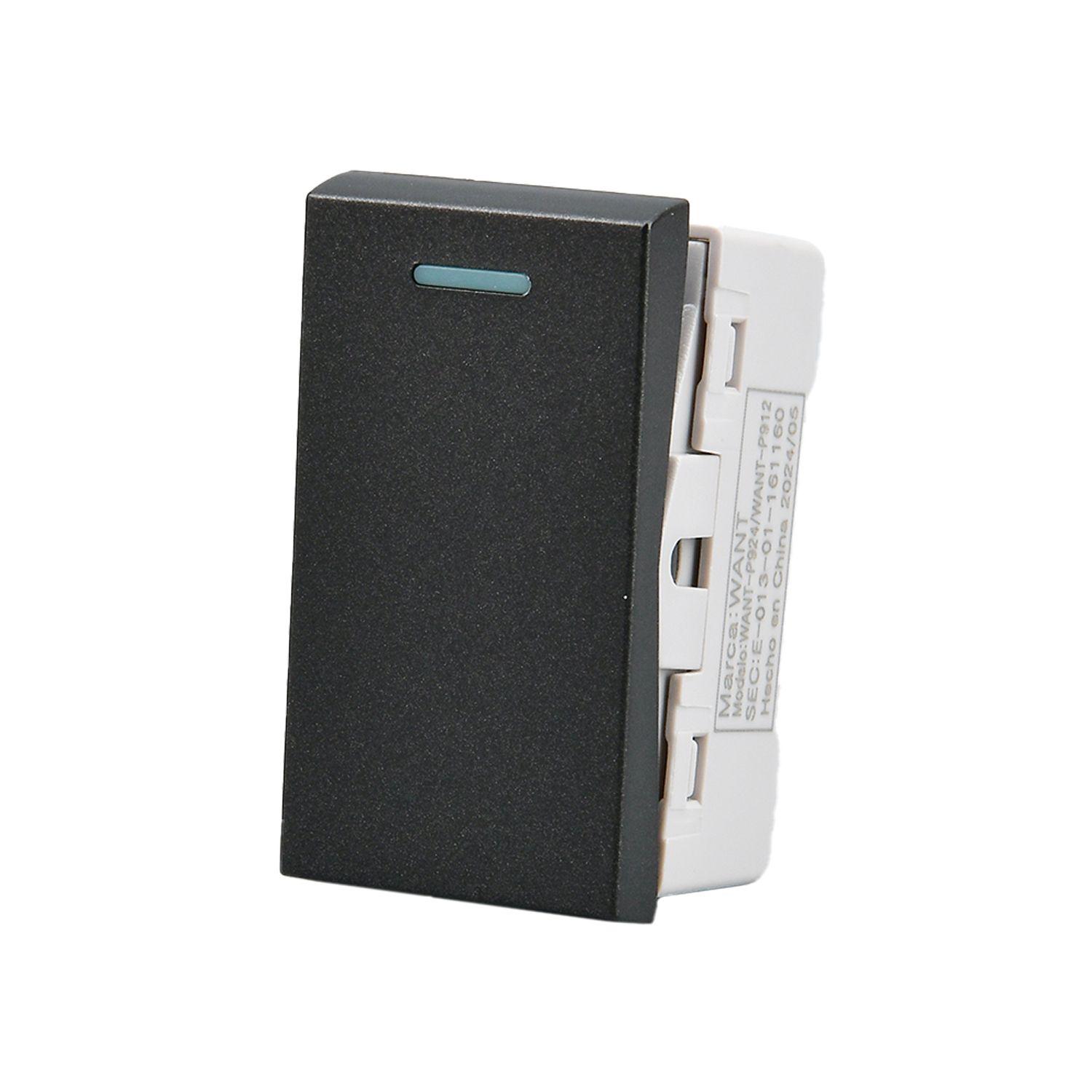 Pack 20 Módulo Interruptor Metálico 9/24 250V - Negro-1