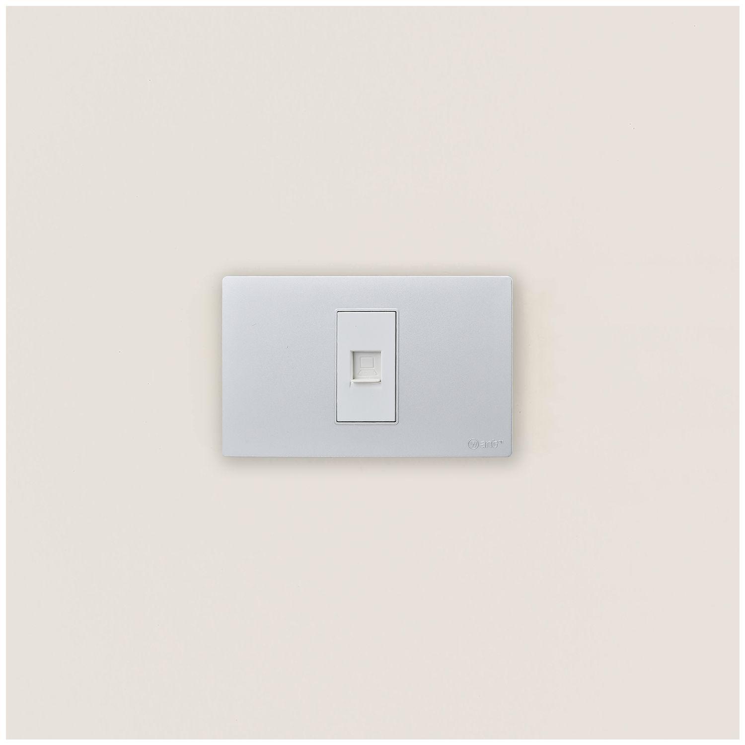 Pack 10 Toma Internet Metálico RJ65 - Gris - Blanco-4