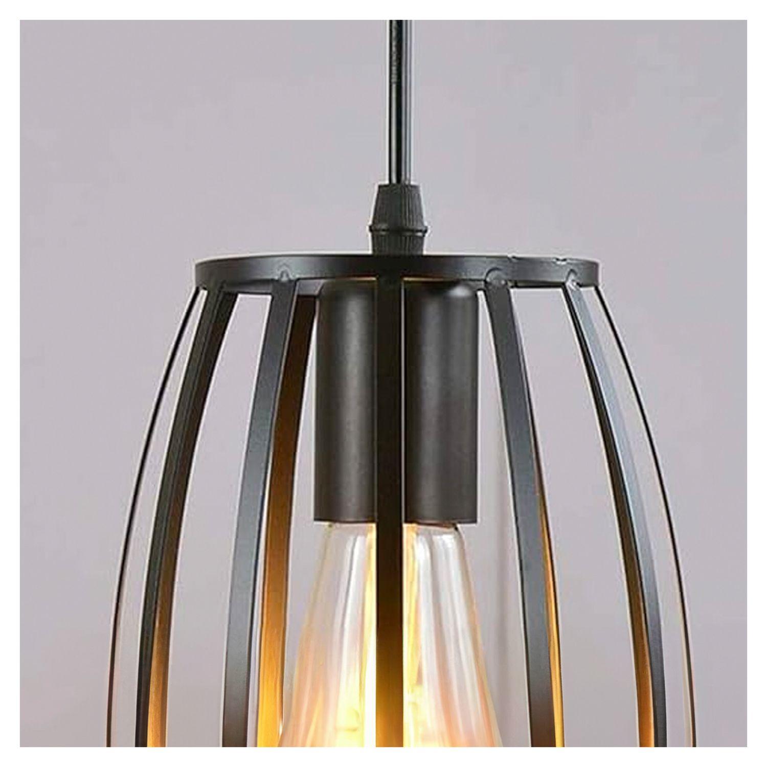 Lámpara Colgante Jaula de Aluminio Estilo Moderna E-27 Ampolleta Fría-5