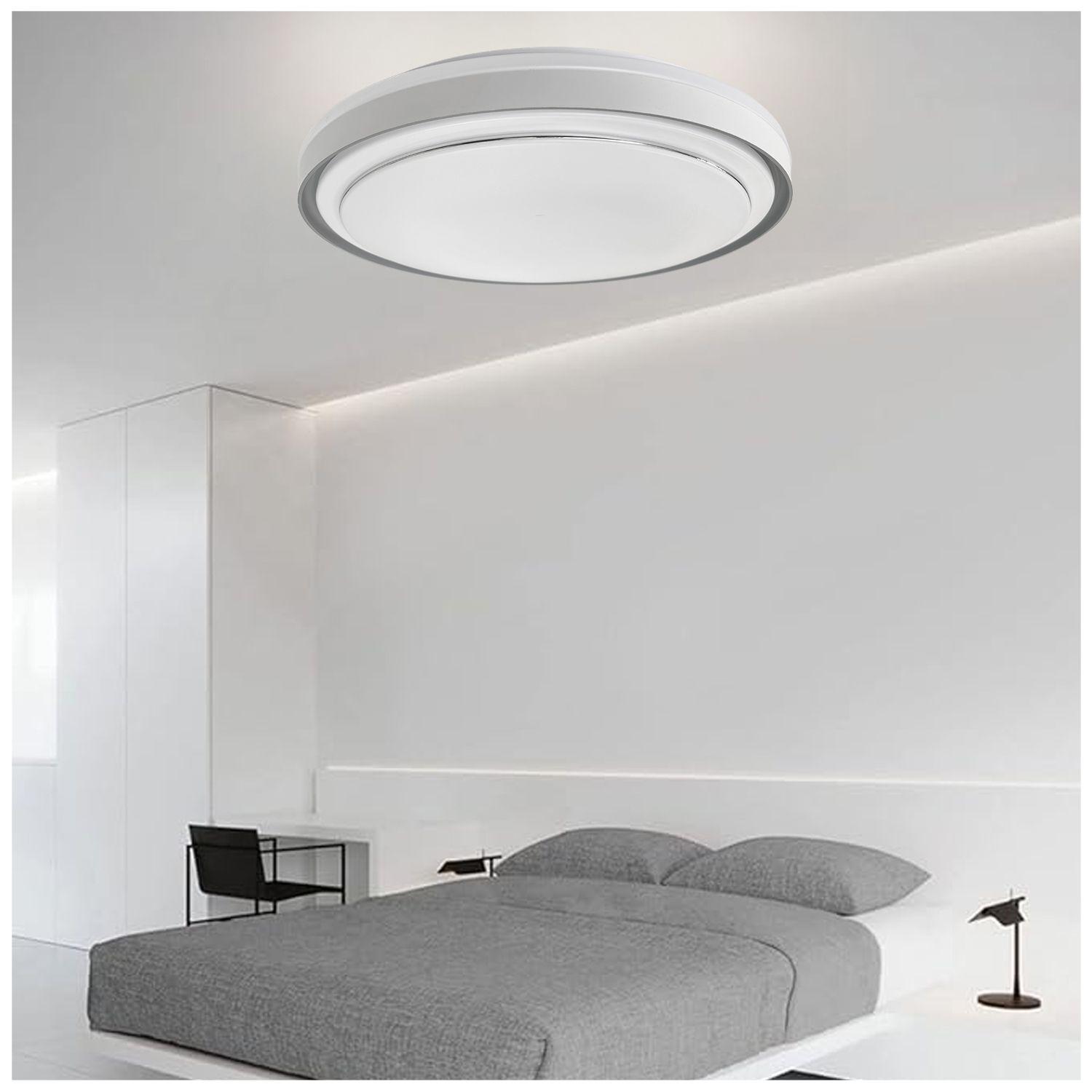 Lámpara LED C/Control 3 Colores 48w Borde Gris Taurus I-4