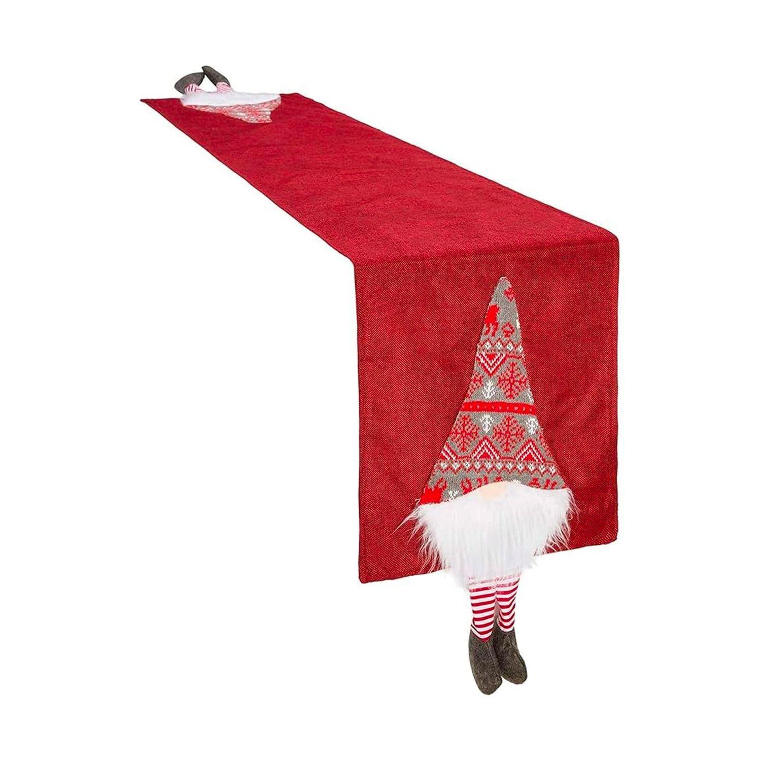 Camino de mesa Diseño Navidad Gris - Rojo-3