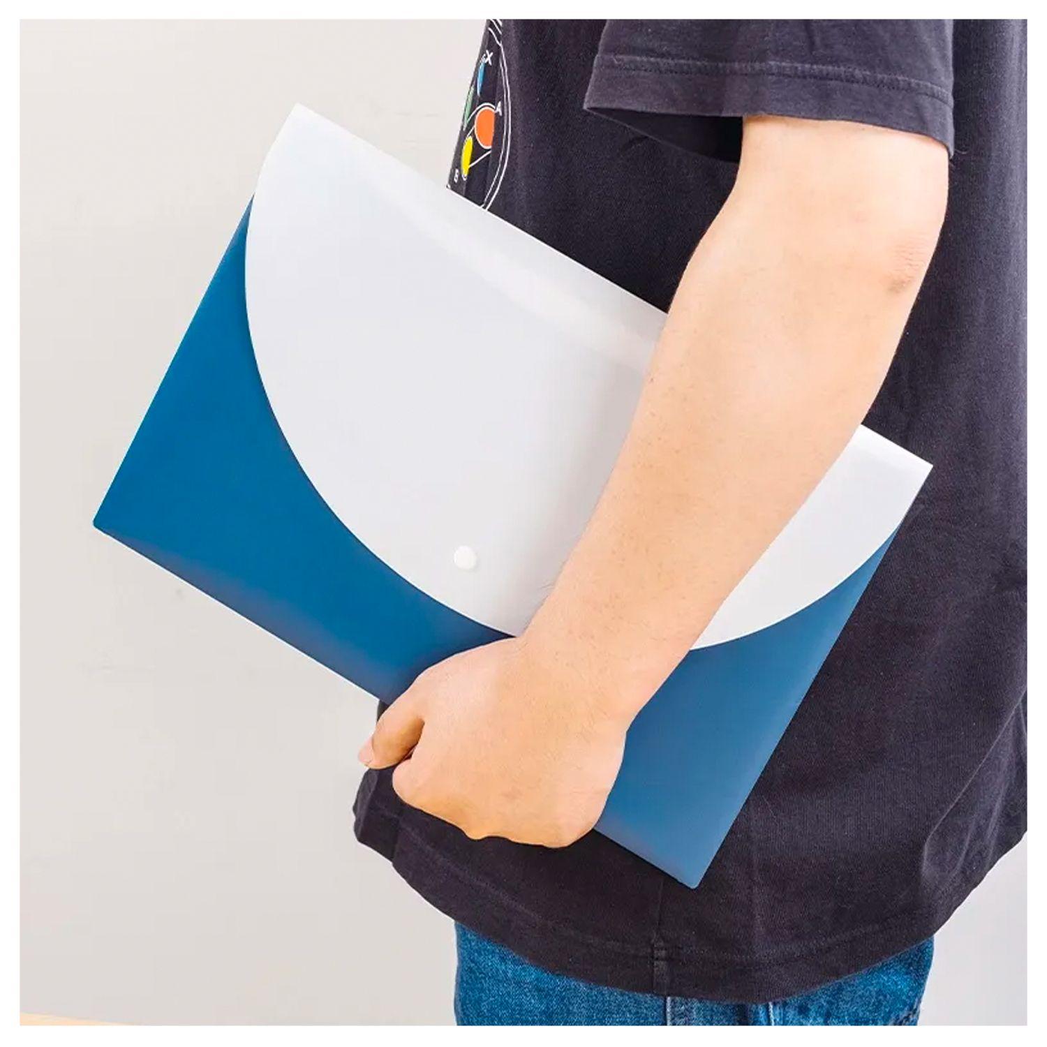 Pack 10 Carpeta Tipo Sobre Plástico A4 Linfini Deli-1