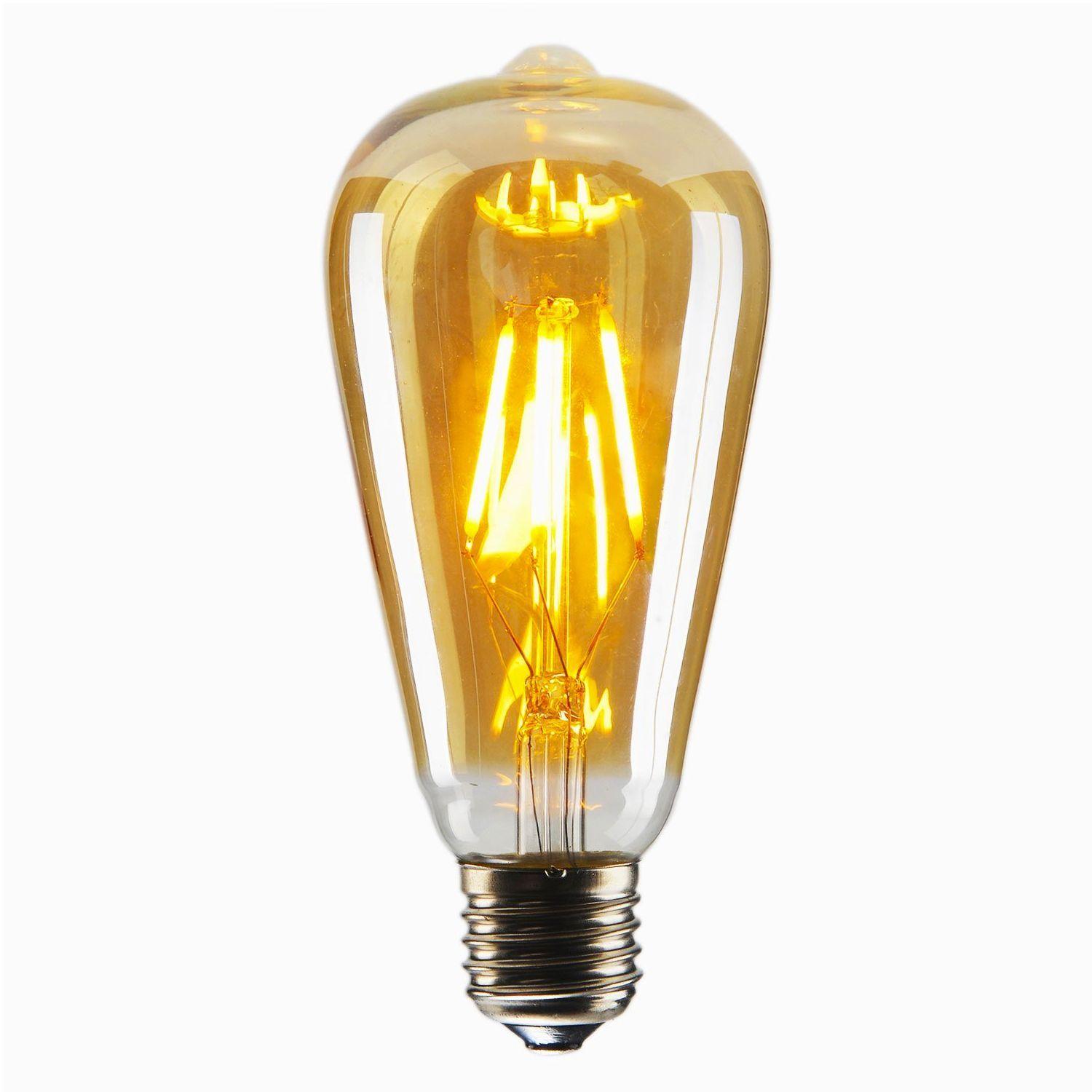 Ampolleta E-27 LED Edison Filamento 6W  - Cálida-0