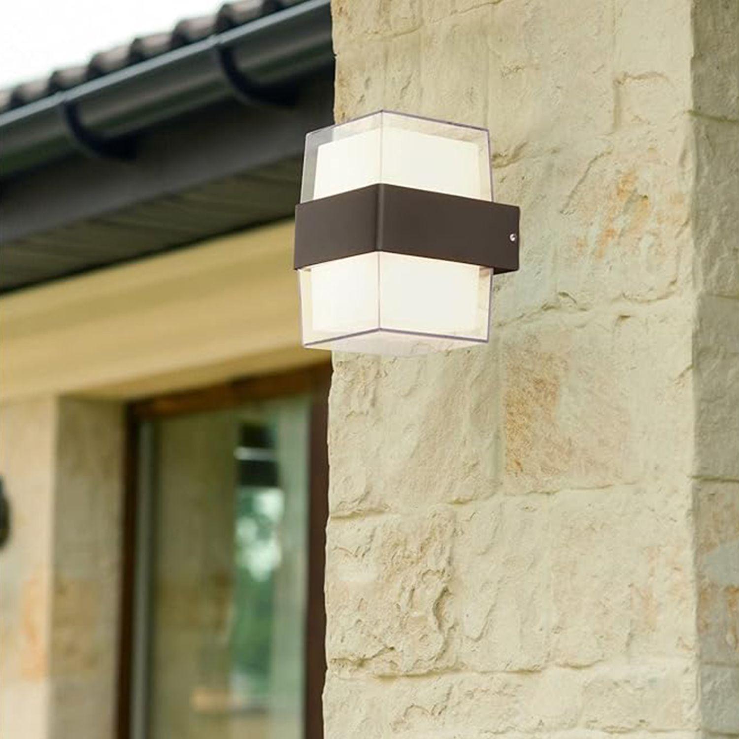 Apliqué de Pared LED Exterior Cuadrado 10W Cálido-1