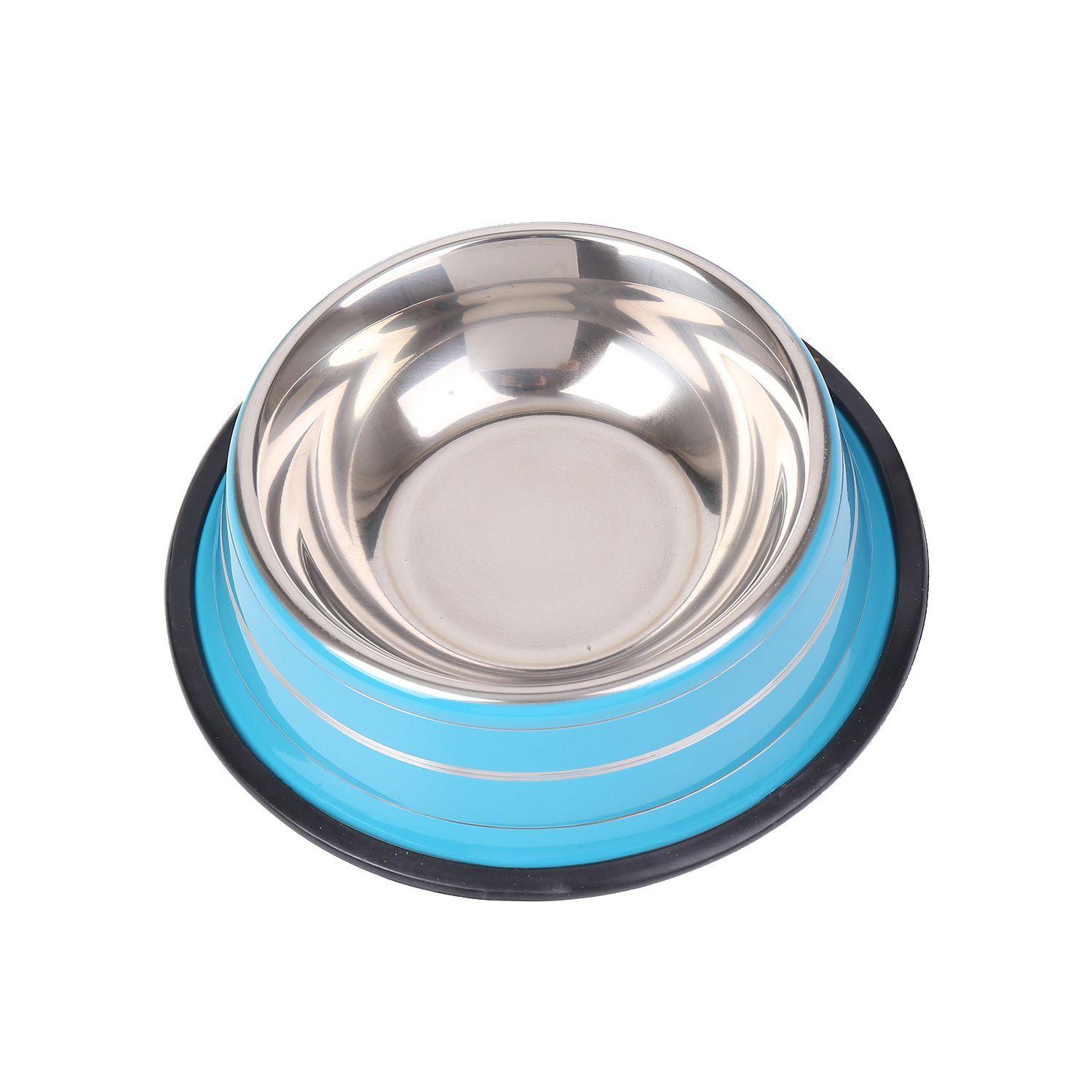 Plato Antideslizante Para Mascotas Mediano Rosado-3