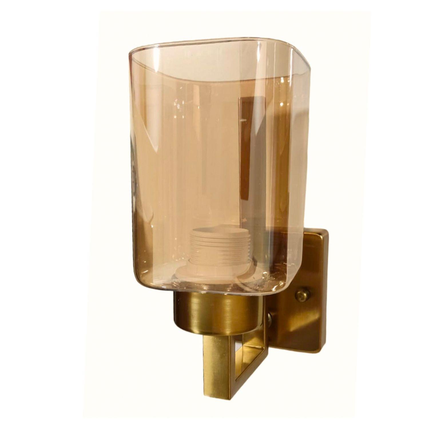 Pack 5 Apliqué Pared Simple Lionrock Ambar Transparente E-27 Ampolleta Fría-0