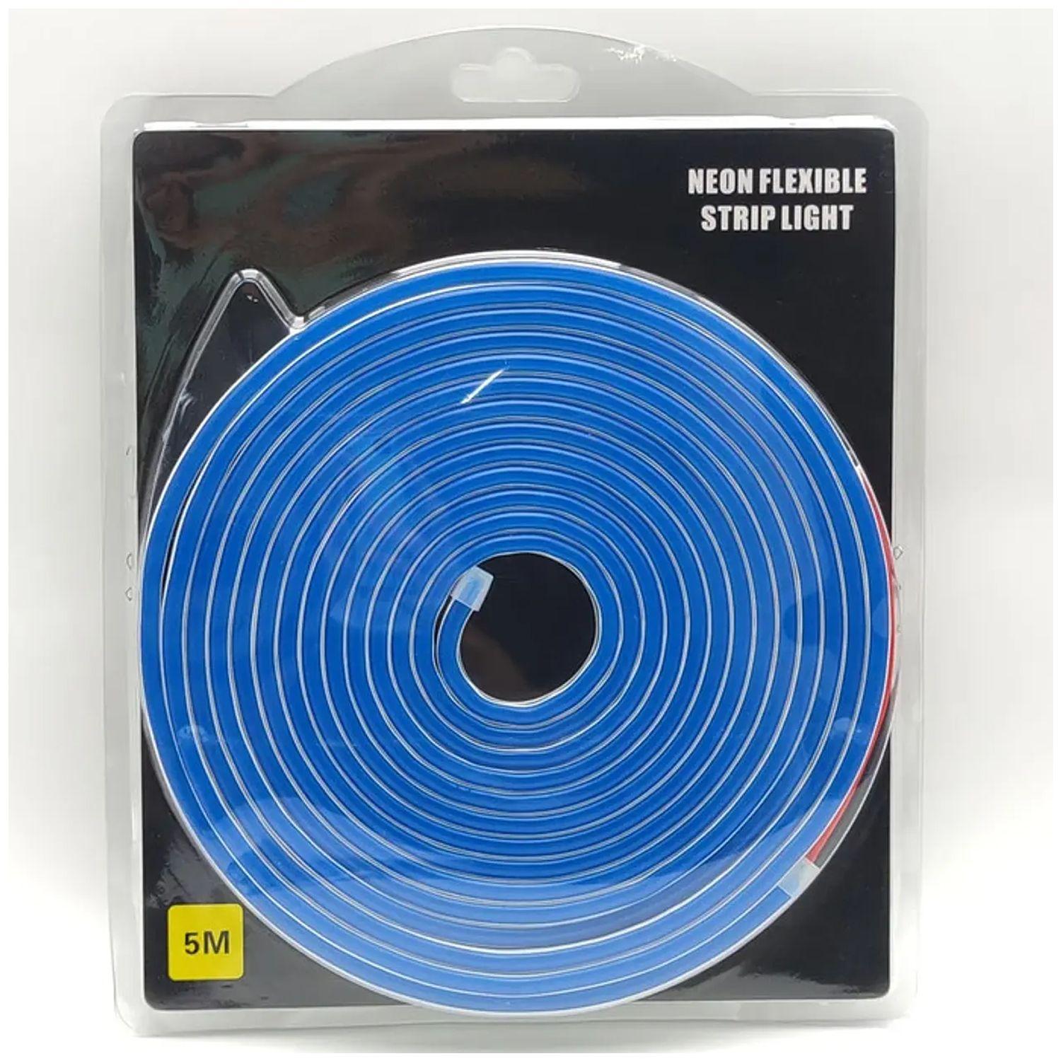 Cinta LED Neón Flexible 5M Colores - Azul-0