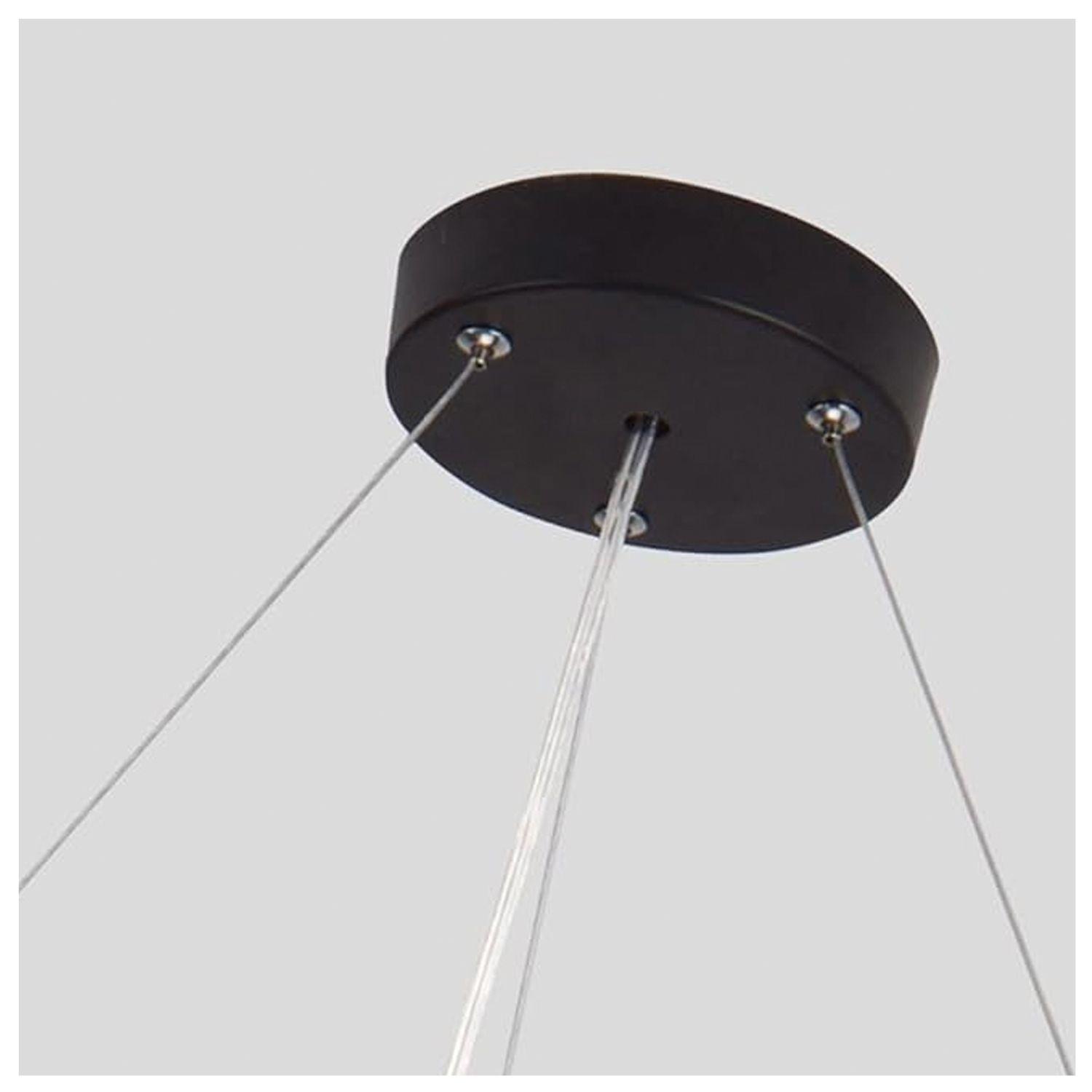 Lámpara LED Contorno Circular Negro 42W/60cms Luz Fría-2