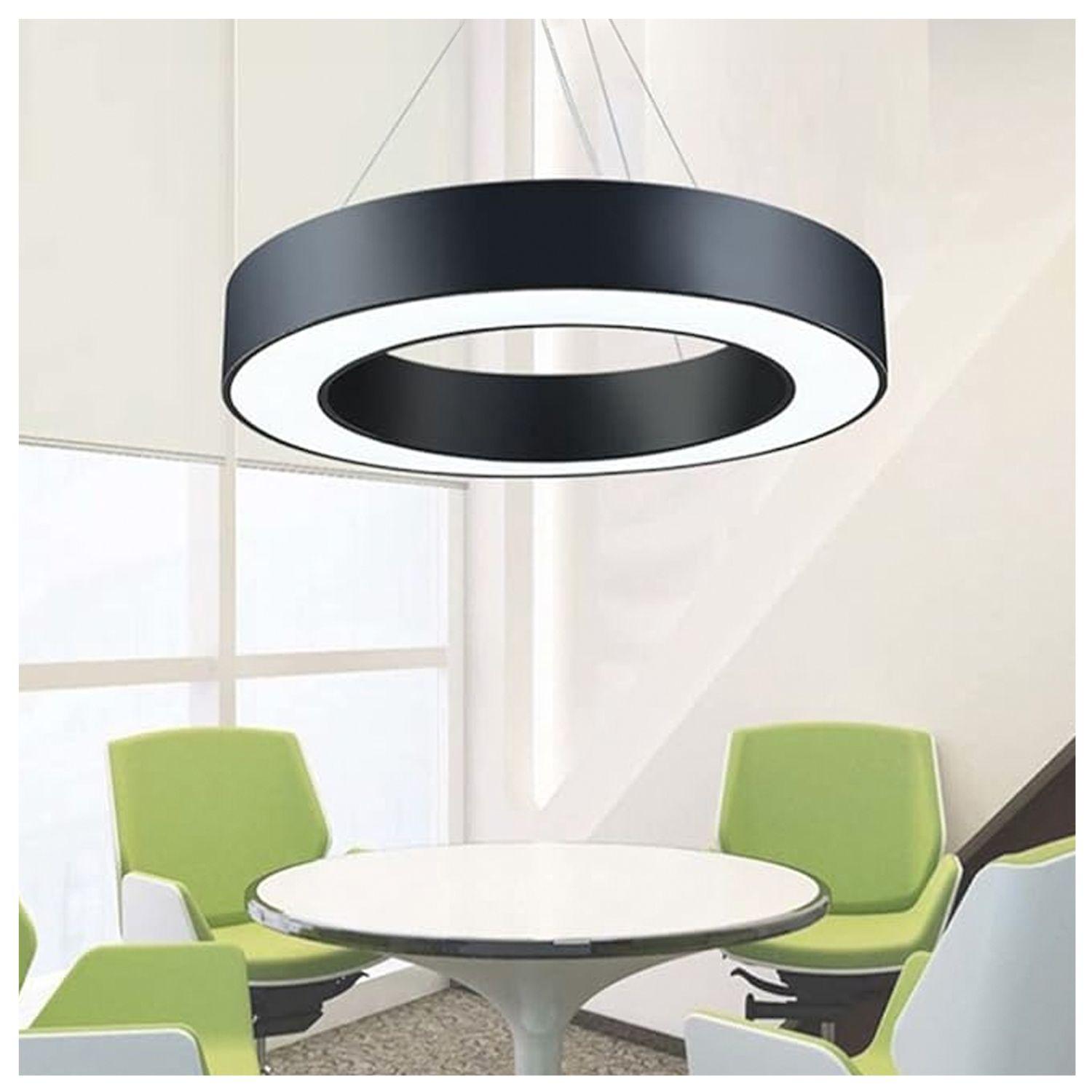Lámpara LED Contorno Circular Negro 42W/60cms Luz Fría-3