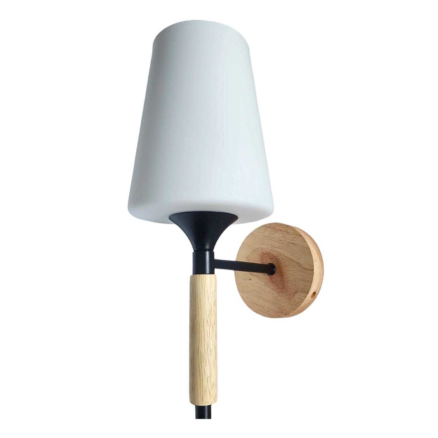 Pack 5 Apliqué de Pared Simple Lusitania Madera E-27 Ampolleta Cálida-0