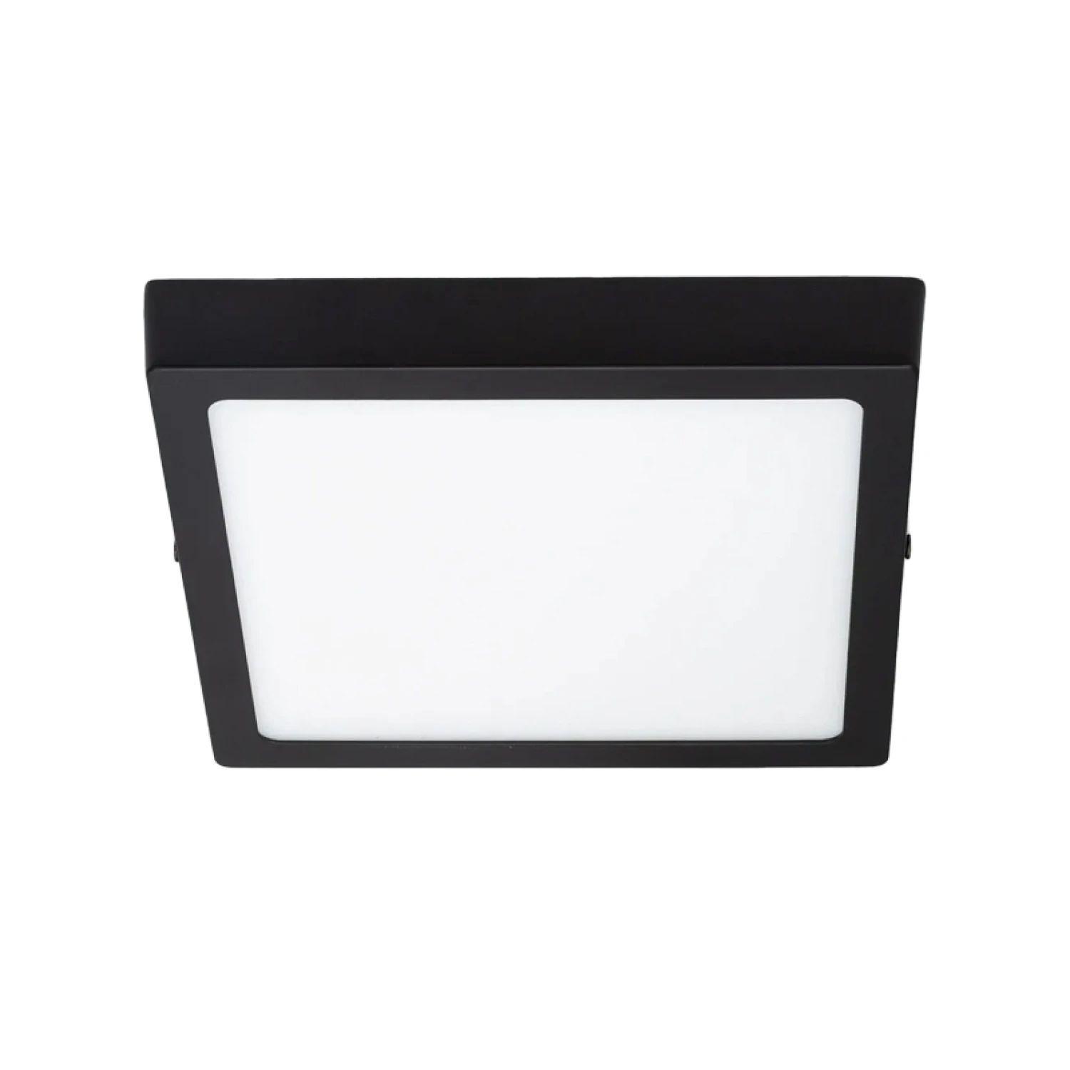 Panel LED Sobrepuesto Cuadrado Negro PRO 18W Cálido-0
