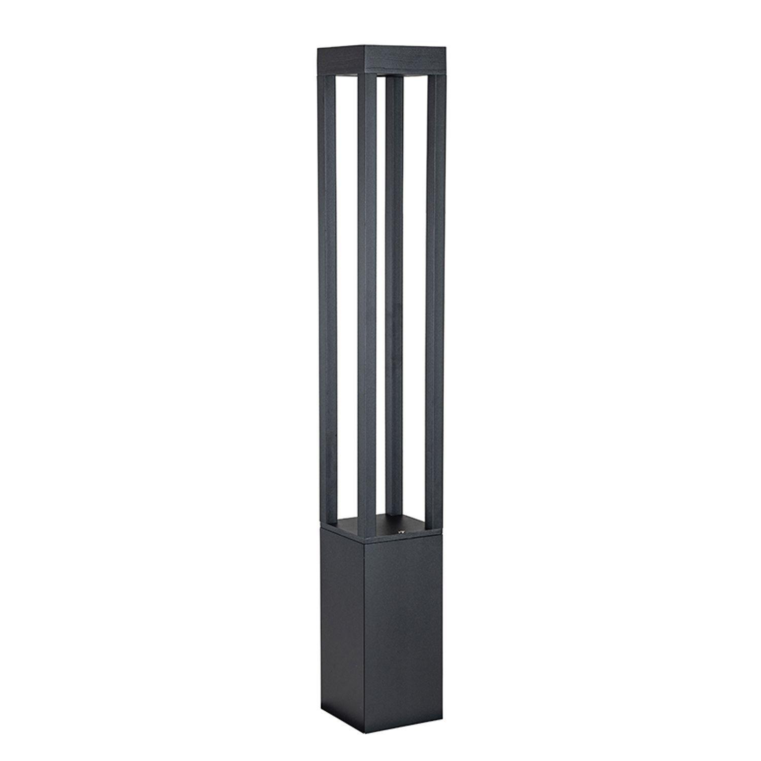 Apliqué Piso LED Exterior 80cm Negro 10W Cálido-2