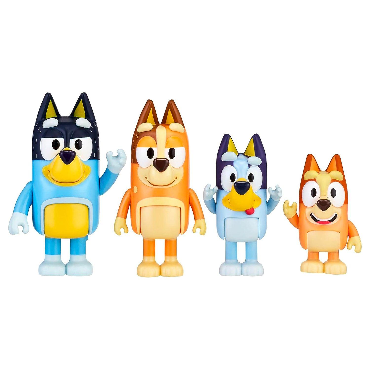 Set de 4 Figuras Serie Bluey & Family-1