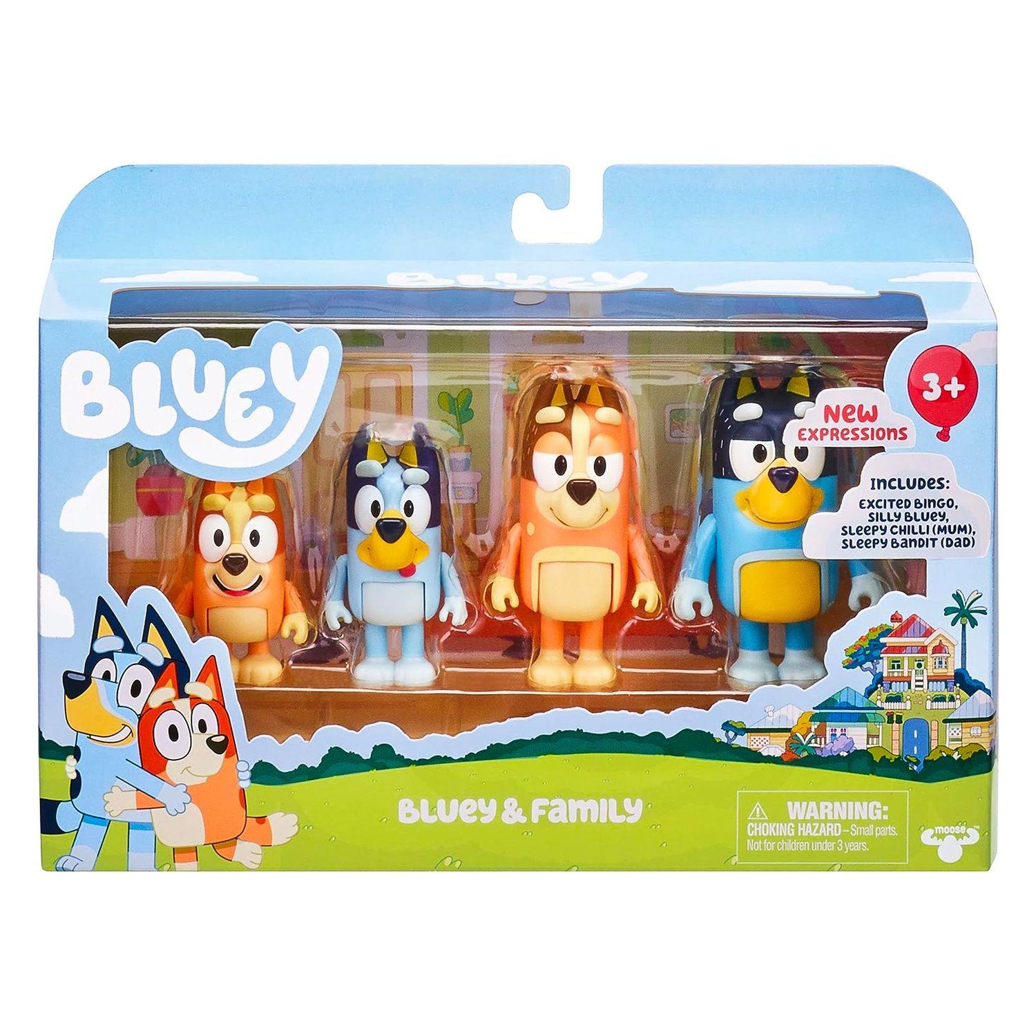 Set de 4 Figuras Serie Bluey & Family-0