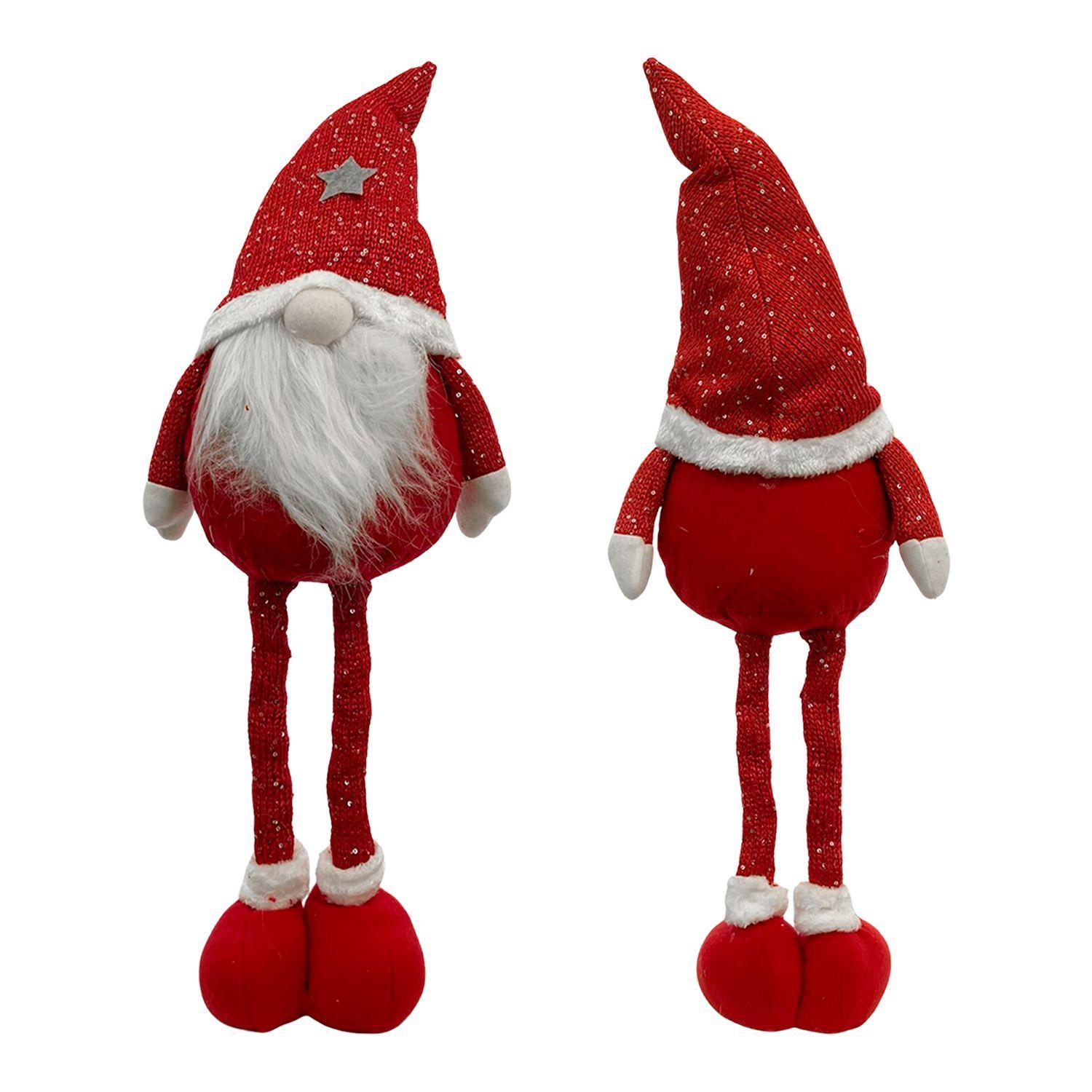 Duende Navidad Patas Largas Rojo 35 cm-3