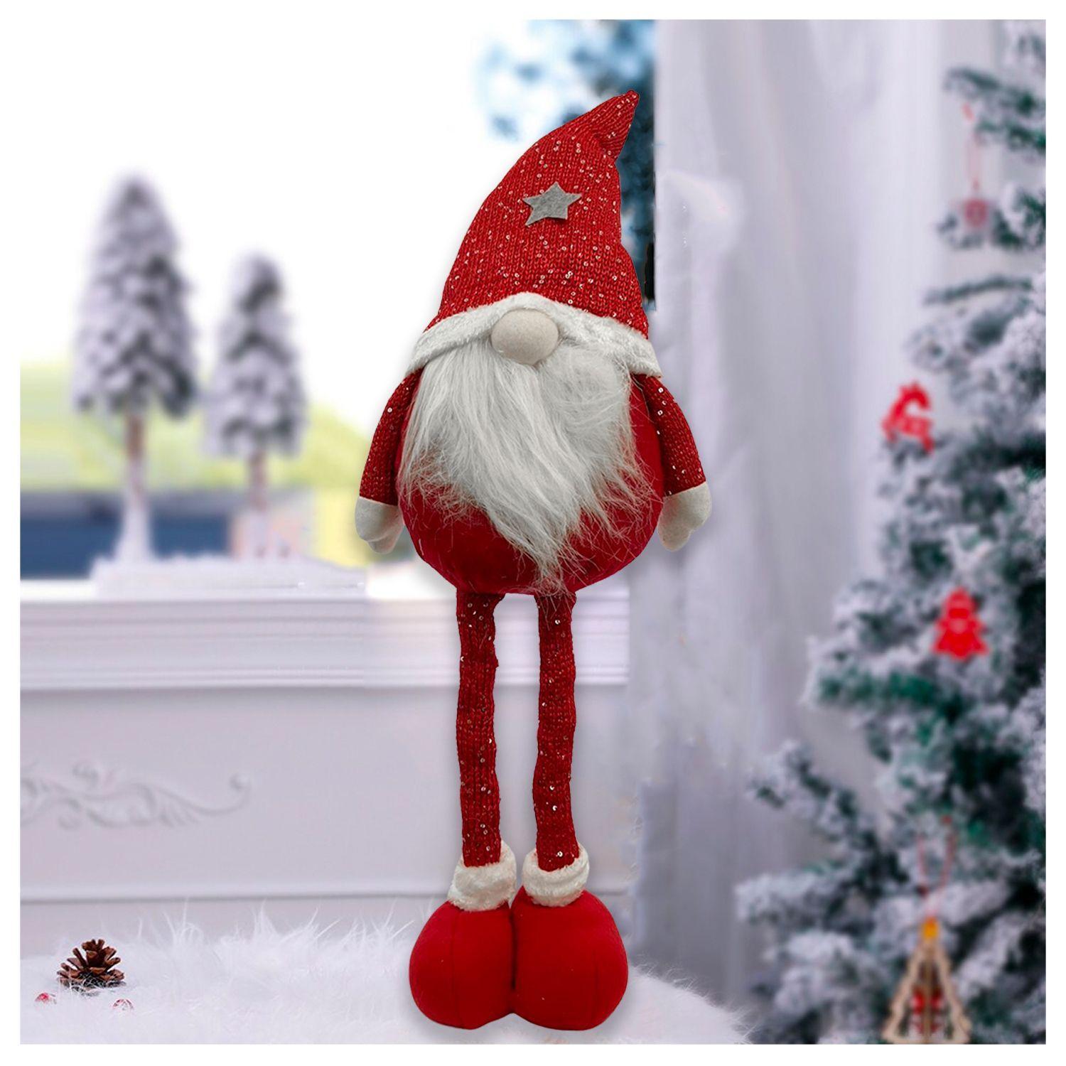 Duende Navidad Patas Largas Rojo 35 cm-7
