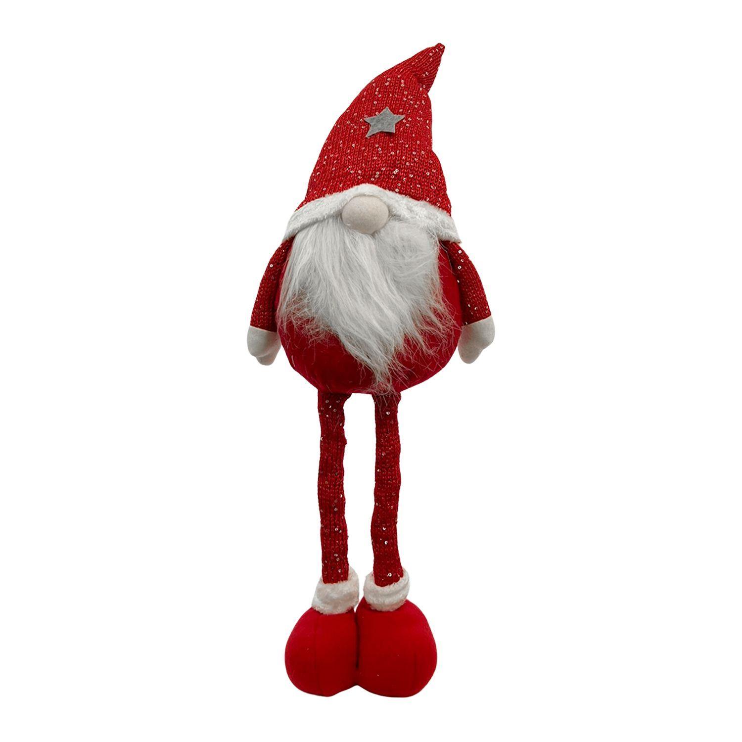 Duende Navidad Patas Largas Rojo 35 cm-0