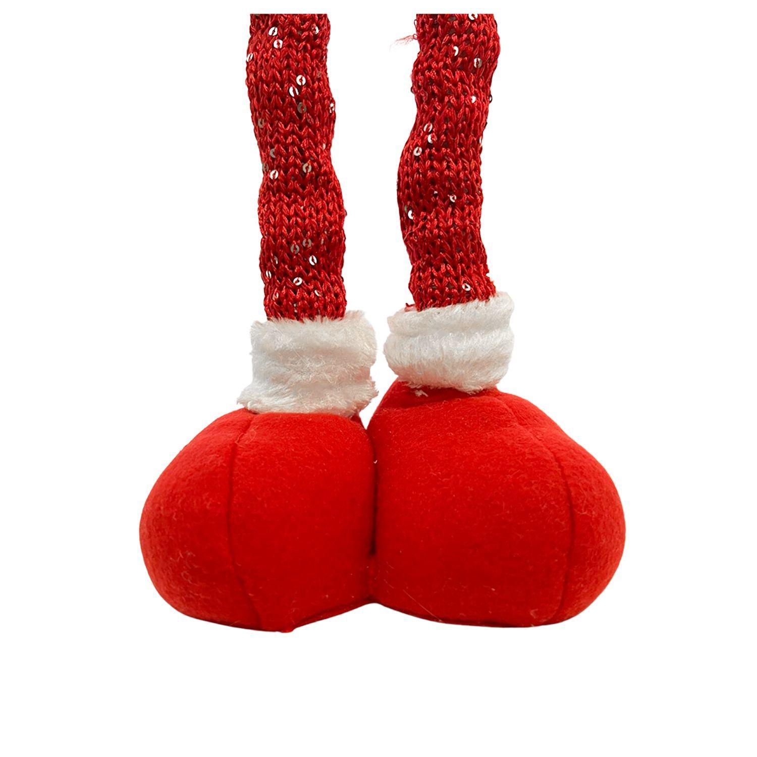 Duende Navidad Patas Largas Rojo 35 cm-4