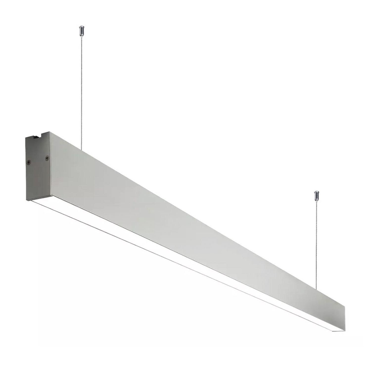 Luminaria Lineal ECO Conectable 5070 40W Plateada 120cm Luz Cálida-3