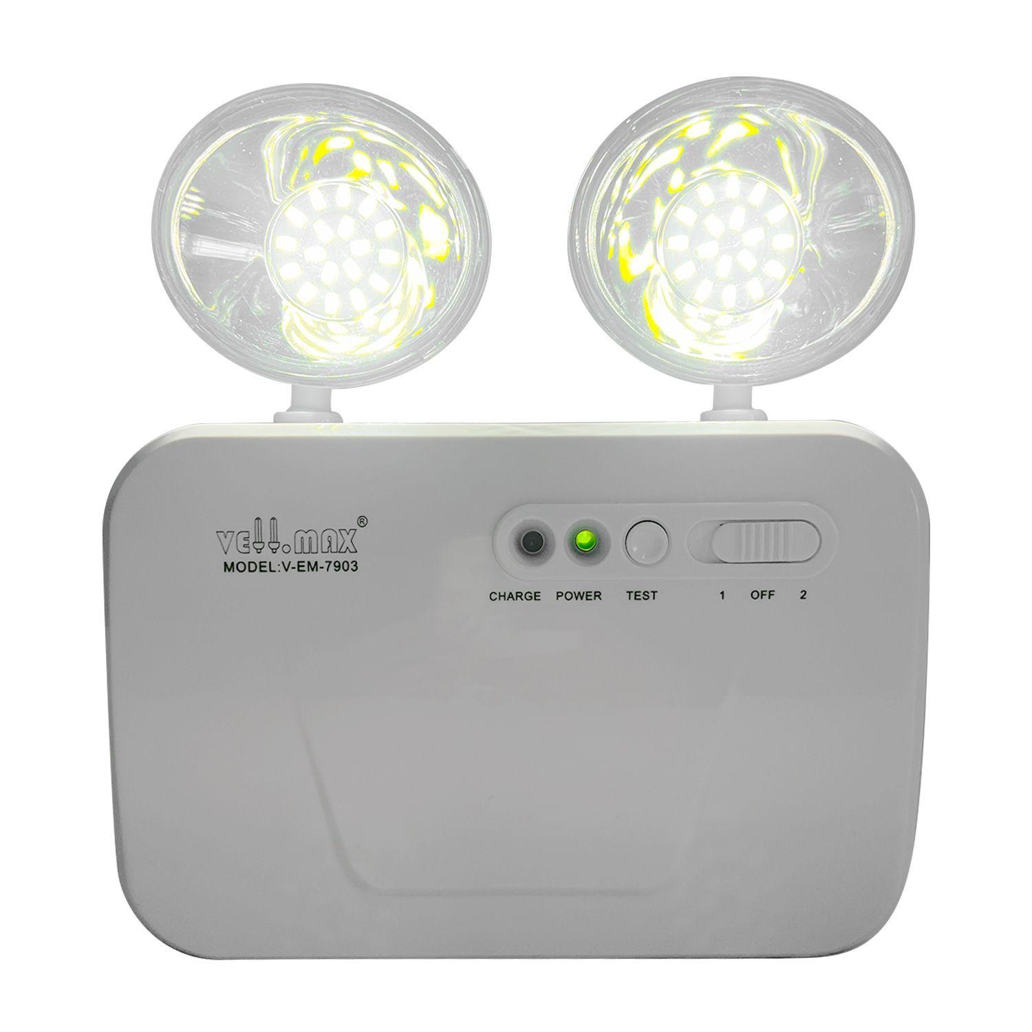 Lámpara Emergencia LED Doble Foco 4 horas 2x3w-4