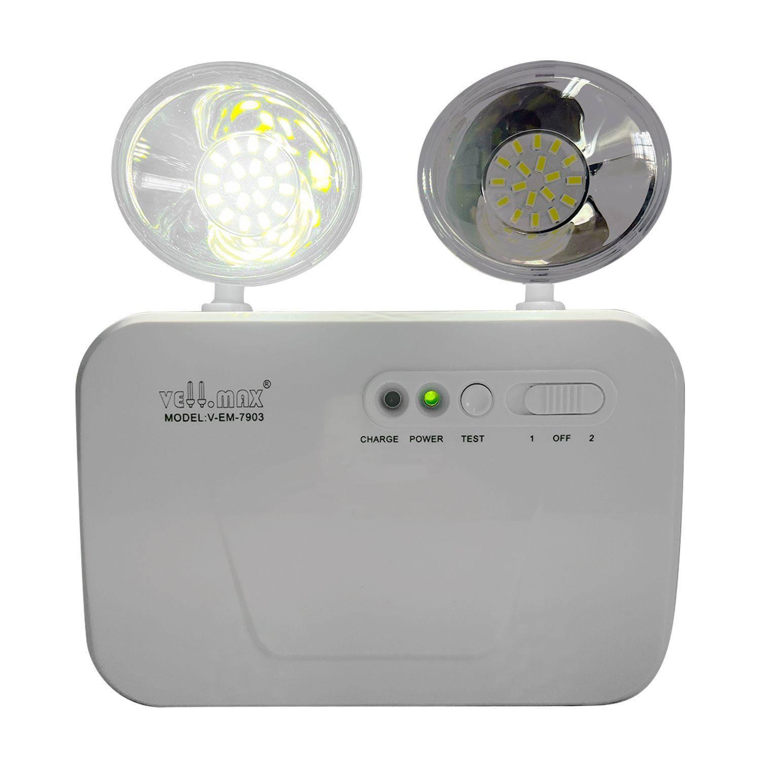 Lámpara Emergencia LED Doble Foco 4 horas 2x3w-6