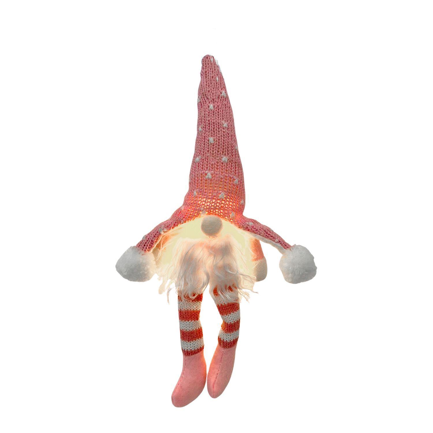 Set de 3 Adornos Duende Colgante con Luz-1