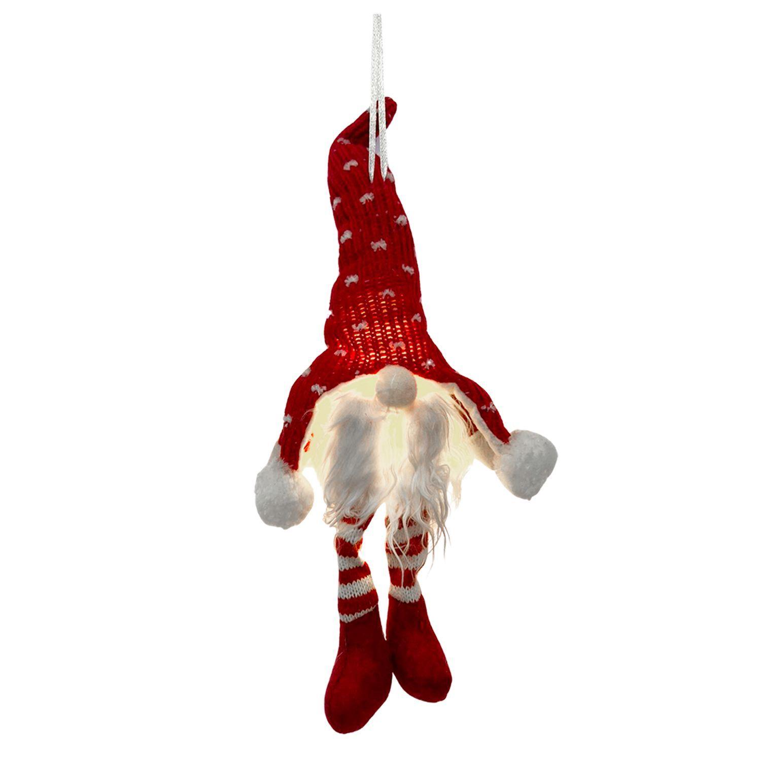 Set de 3 Adornos Duende Colgante con Luz-2