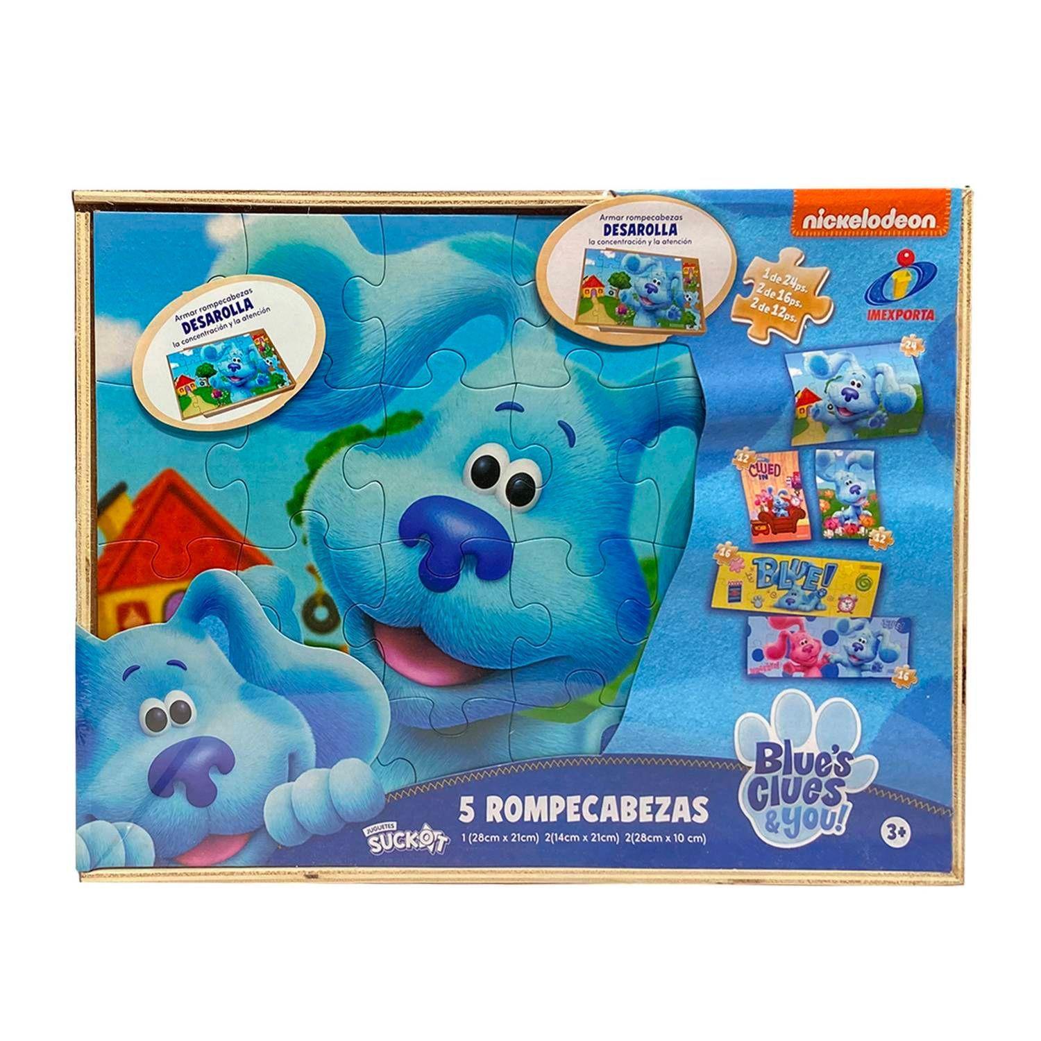 Set 5 Rompecabezas Las Pistas de Blue Caja Madera-7