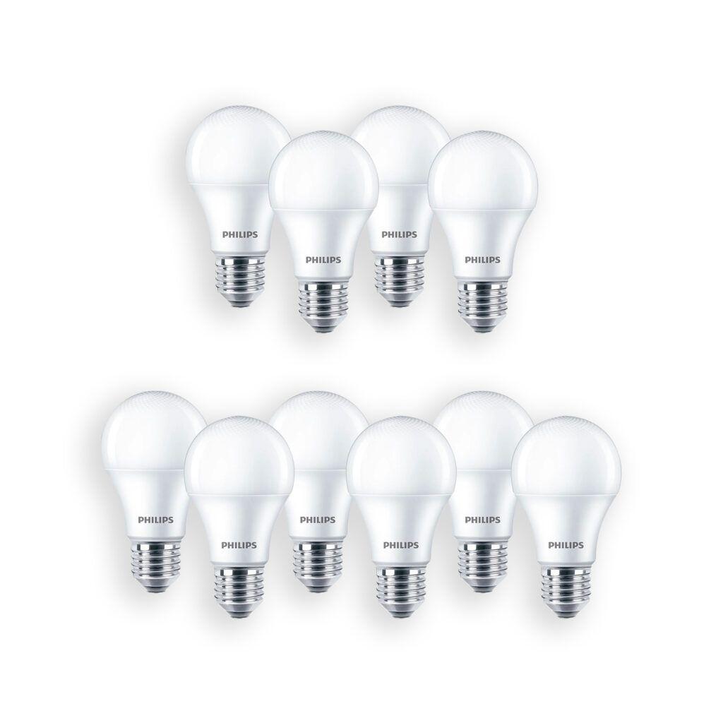Pack 10 Ampolletas Philips Eco Home Led Bulb 12W E27 - Cálido-0