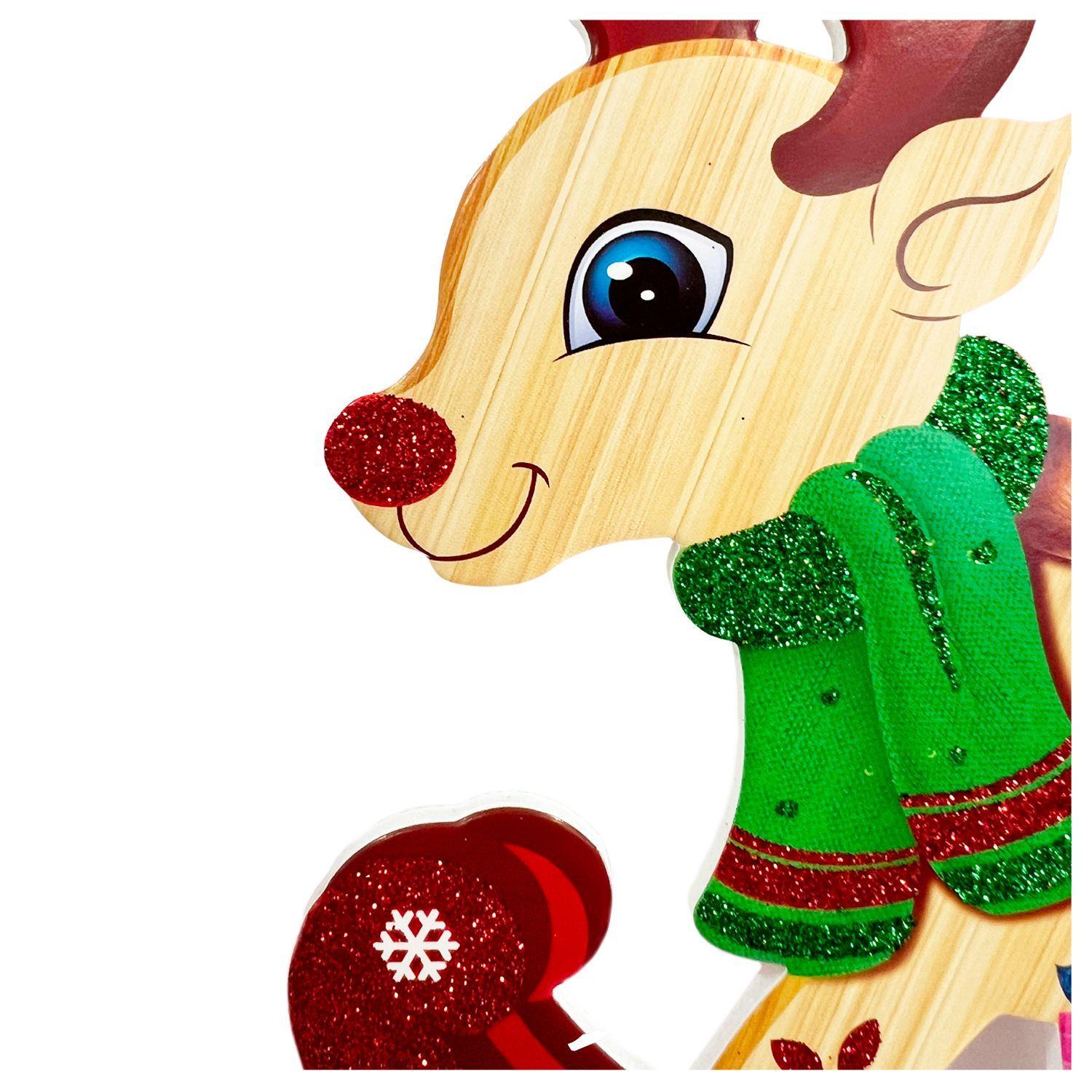 Set 3 Estacas Navideñas de Madera Distintos Diseños-3