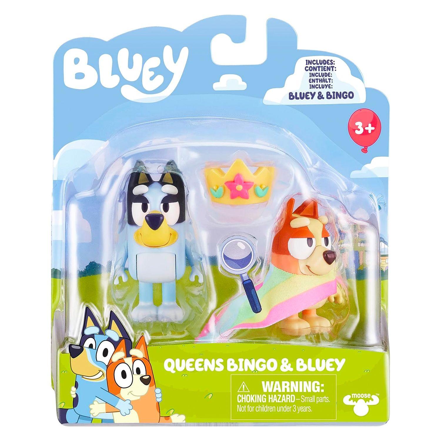 Set de 2 Figuras Serie Bluey “Queens Bingo & Bluey”-0