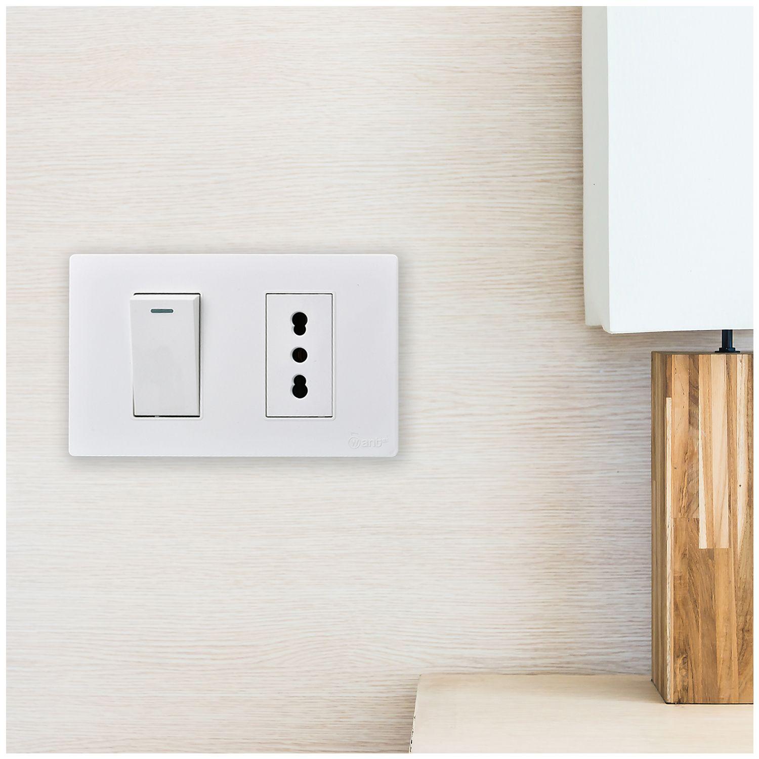 Pack 10 Interruptor 1* 9/12 16A y Tomacorriente 1* 16A - Blanco-6