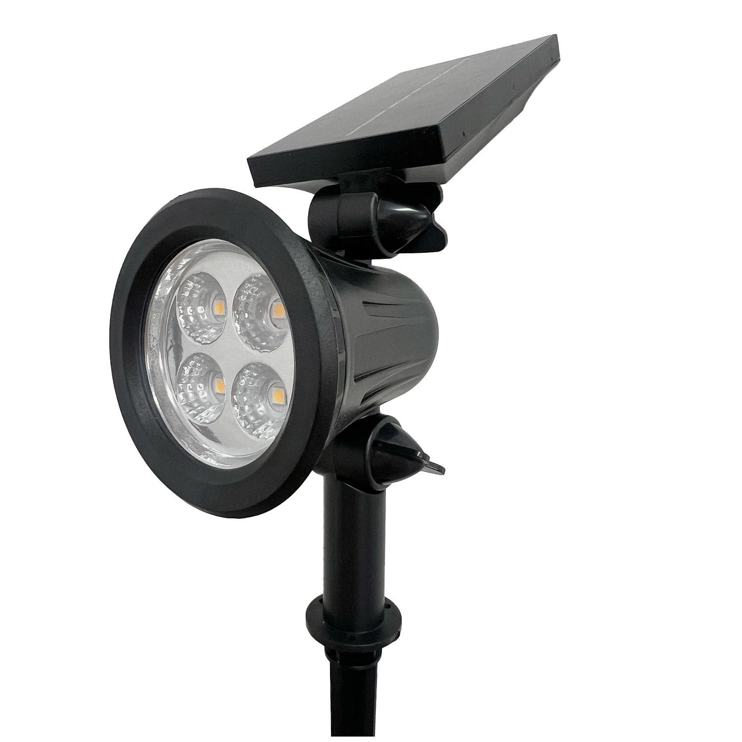 Foco Estaca Jardín Solar  4 leds 1,5w Luz Cálida-3