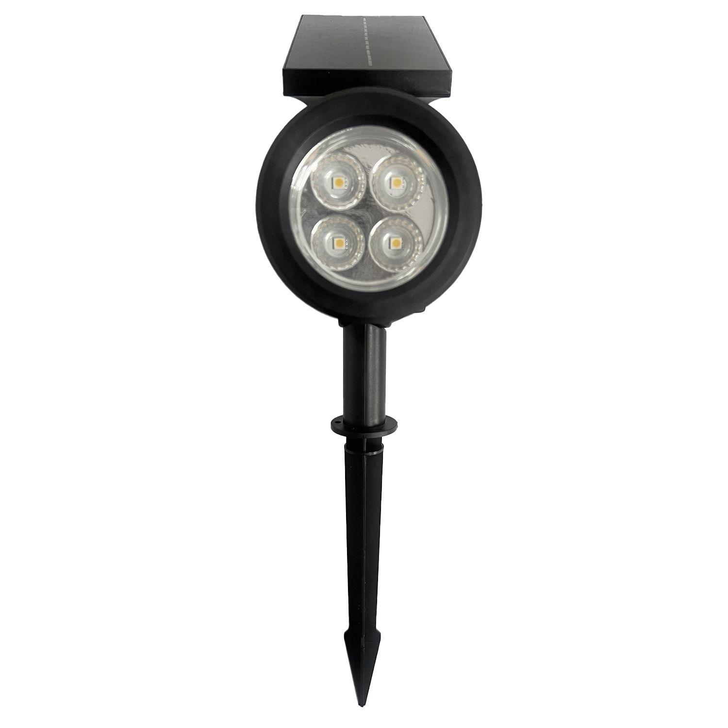 Foco Estaca Jardín Solar  4 leds 1,5w Luz Cálida-5