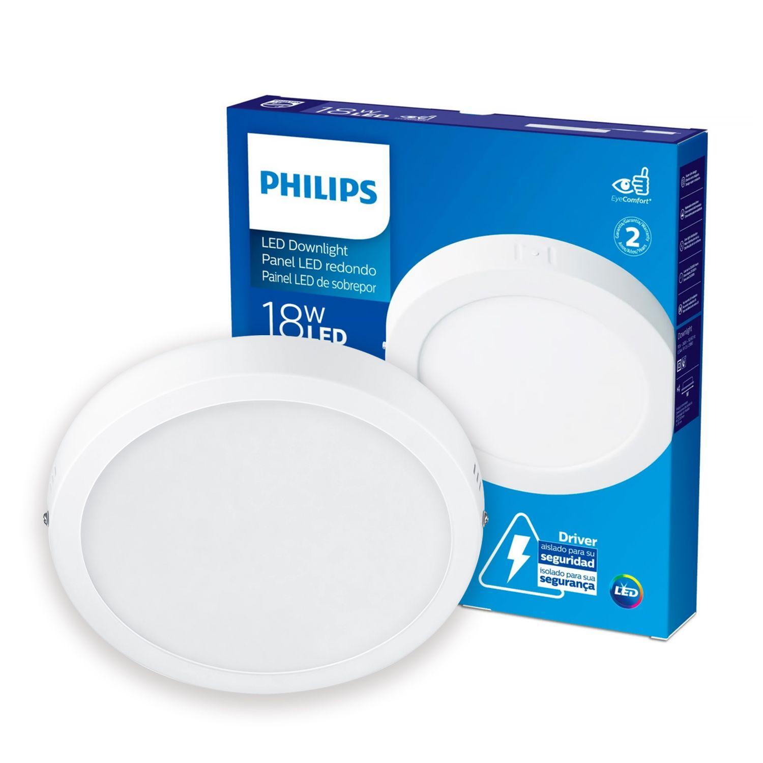 Pack 10 Paneles LED 18W Sobrepuesto Redondo DL252 G2 Philips - Neutro-4