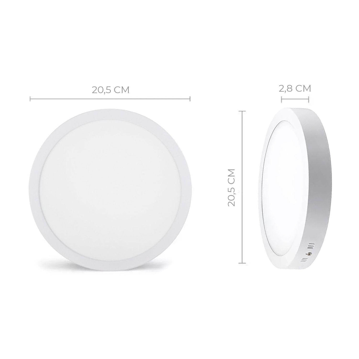 Pack 10 Paneles LED 18W Sobrepuesto Redondo DL252 G2 Philips - Frío-1