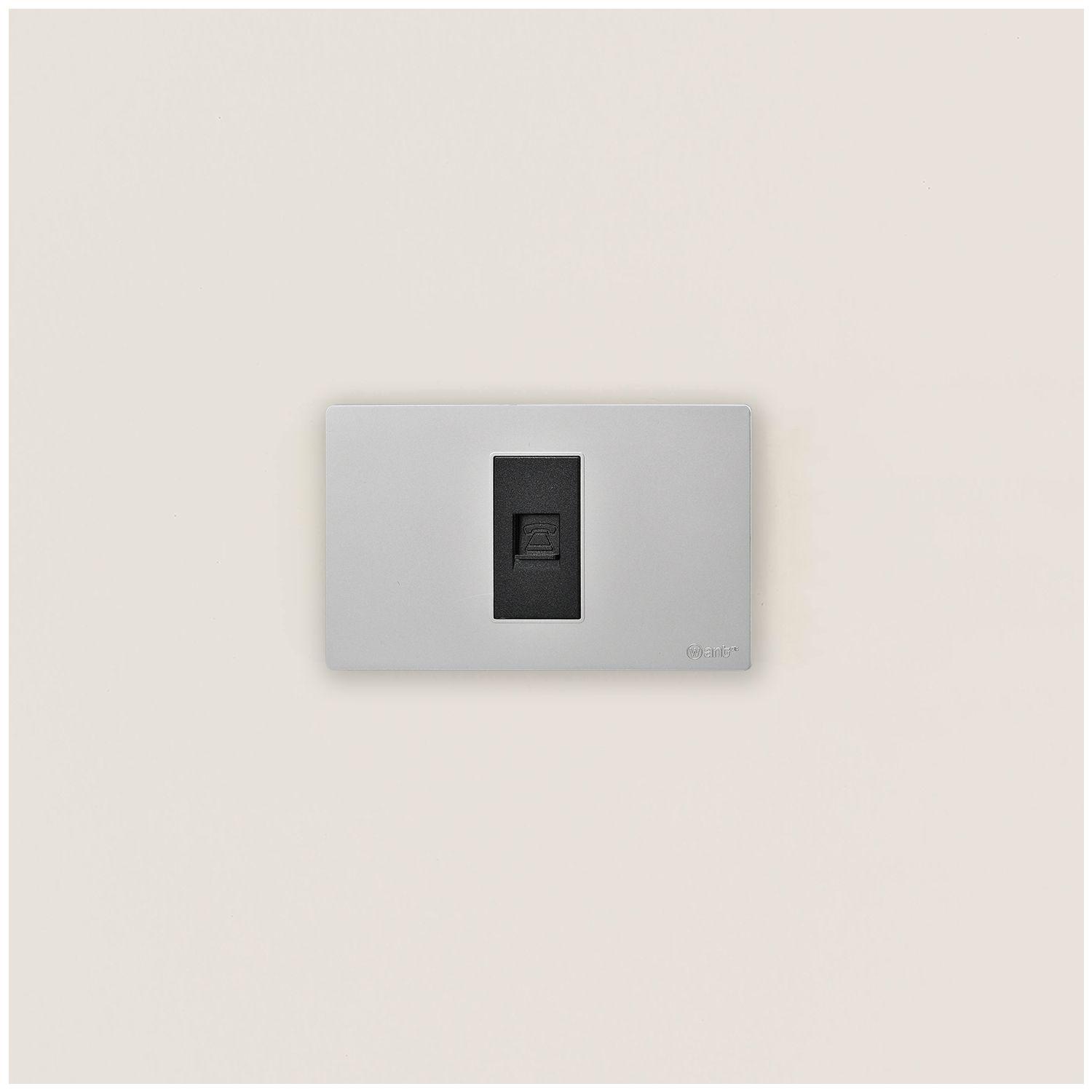 Pack 10 Toma Telefónica Metálico RJ11 - Gris - Negro-4