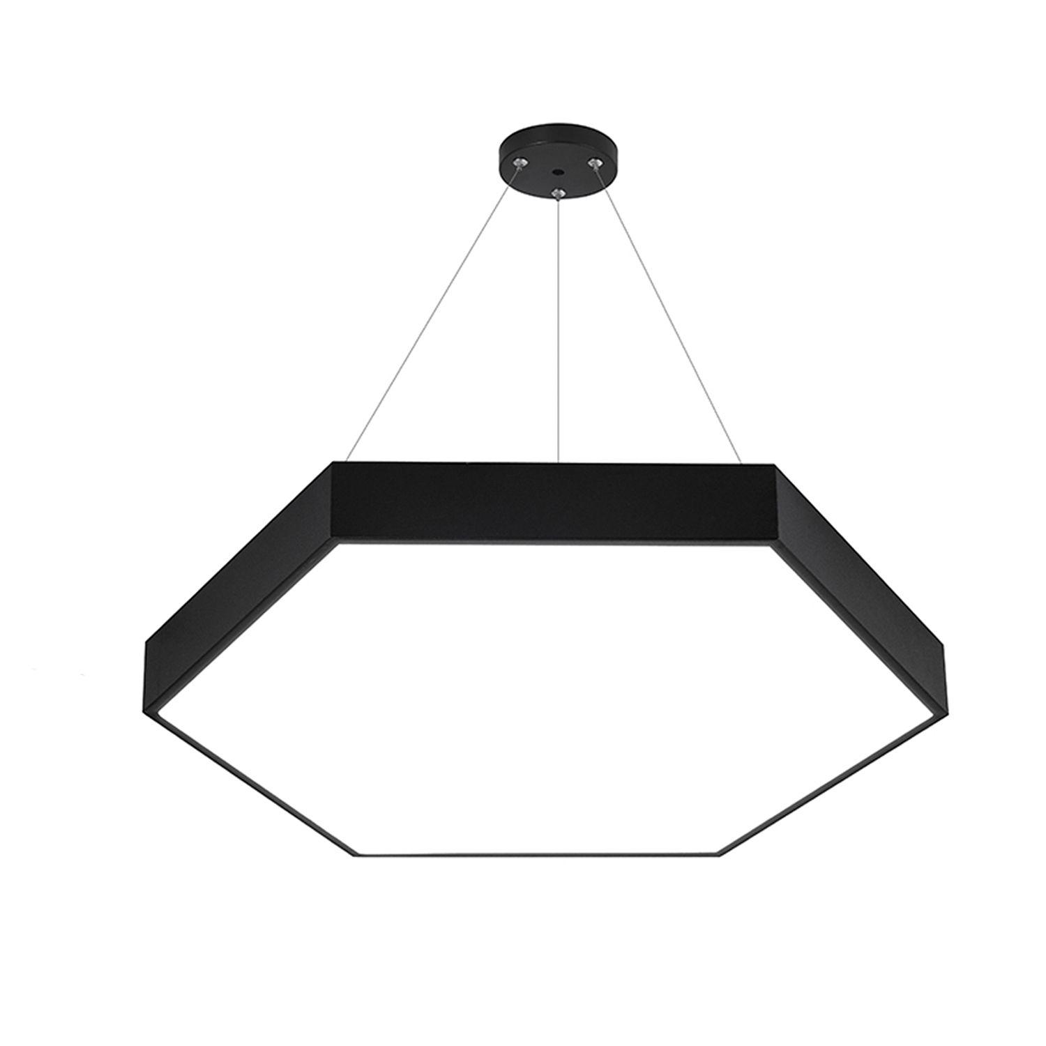 Lámpara Colgante Hexagonal Negra 50w- 60 cms CCT-2