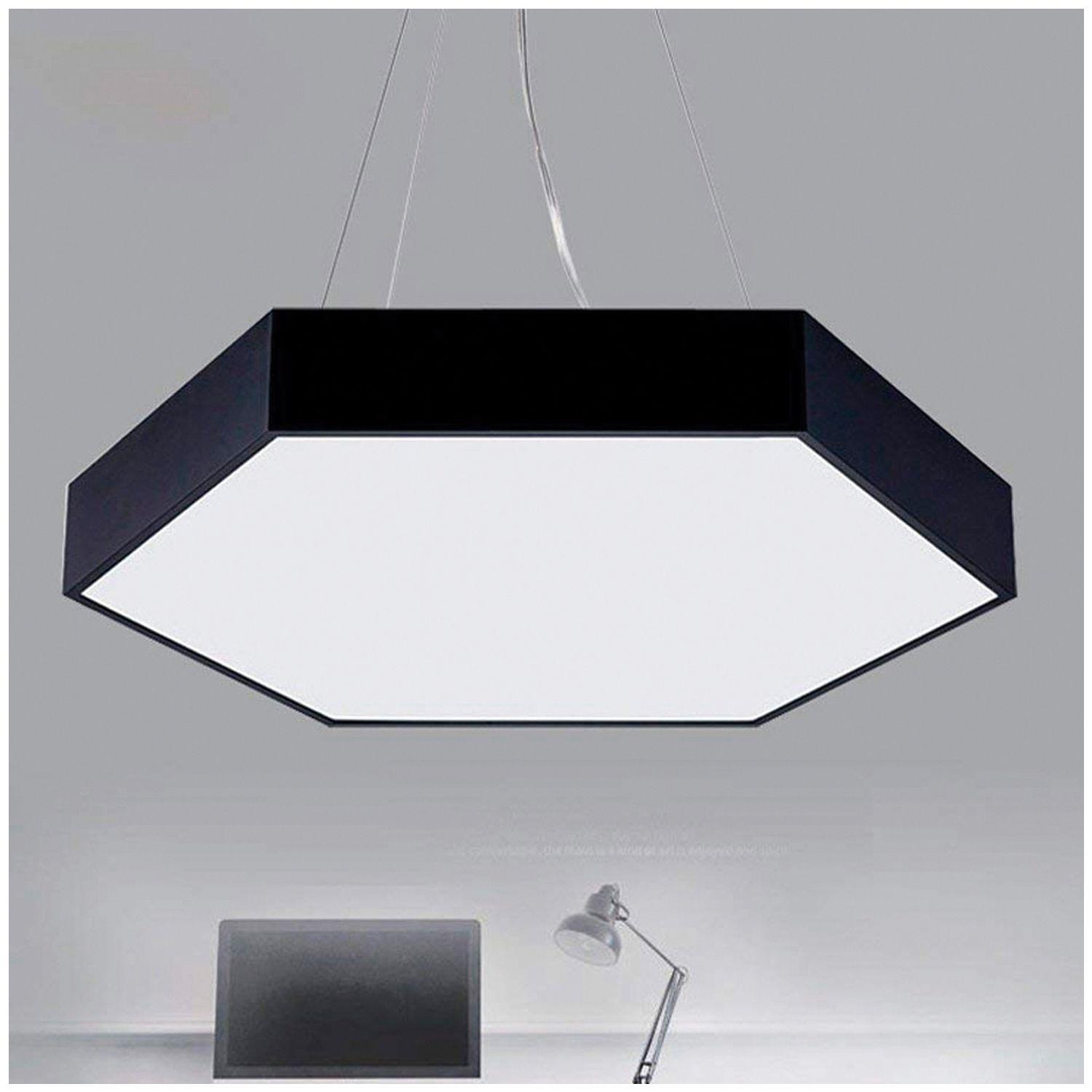 Lámpara Colgante Hexagonal Negra 50w- 60 cms CCT-4