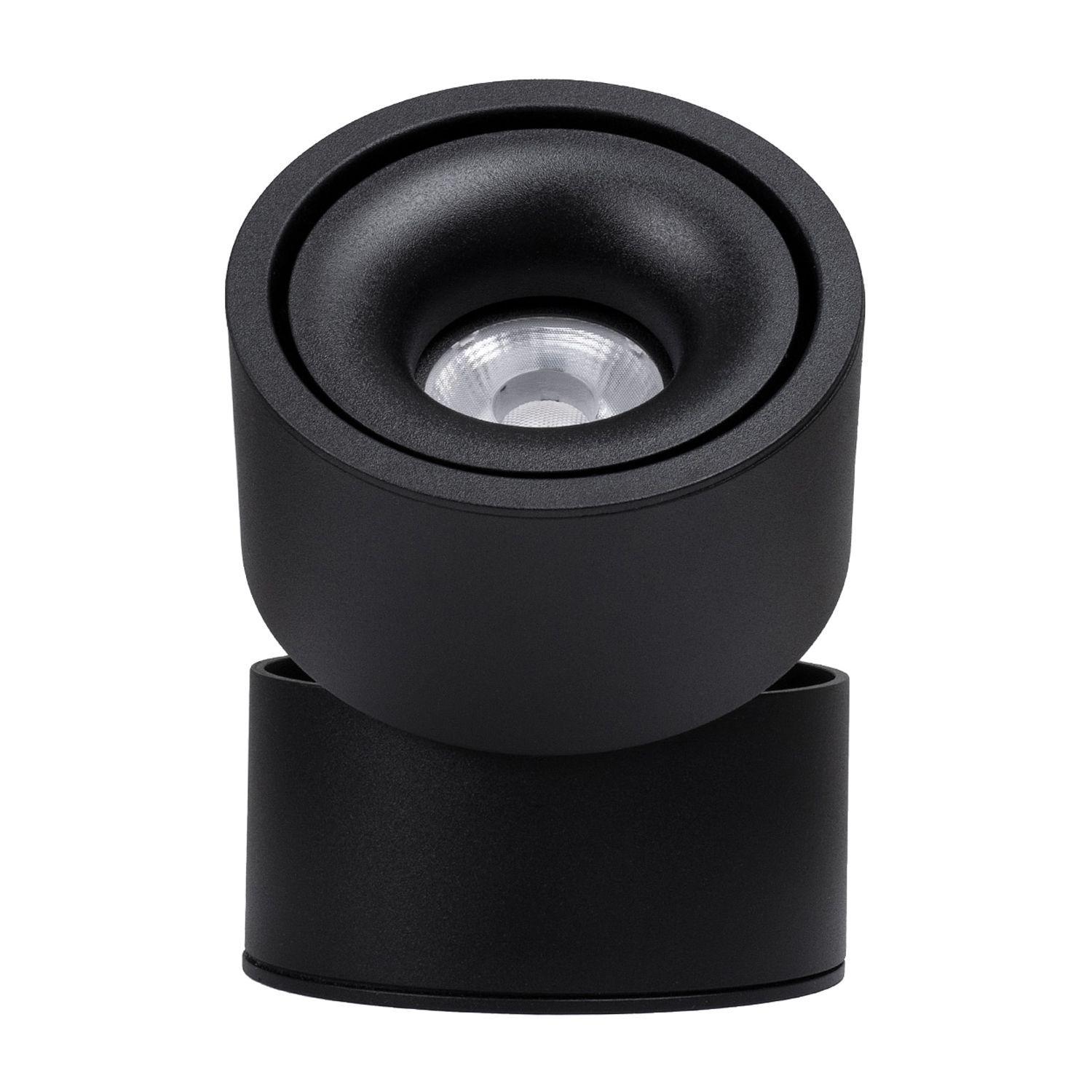 Apliqué LED Redondo Dirigible Negro 10W-1