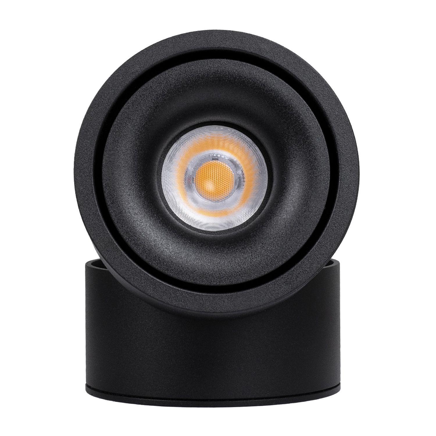 Apliqué LED Redondo Dirigible Negro 10W-3