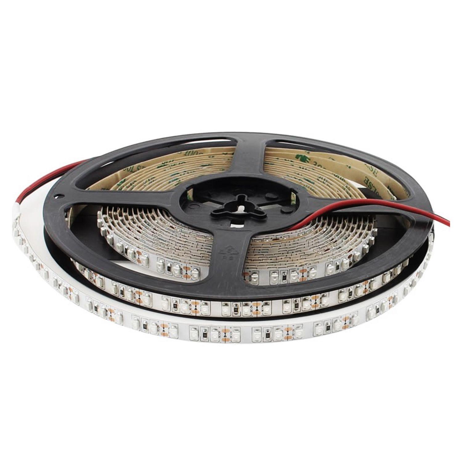 Cinta LED Decorativa Adhesiva 5M 12V IP20 10W/M 120LED/MT Cálido -0