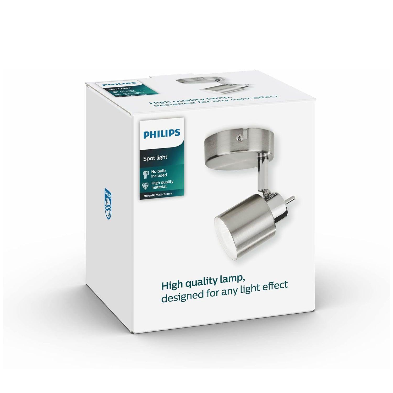 Foco Philips Meranti Spotlight Gris x1 GU10 Incluye Ampolleta  Fría -1