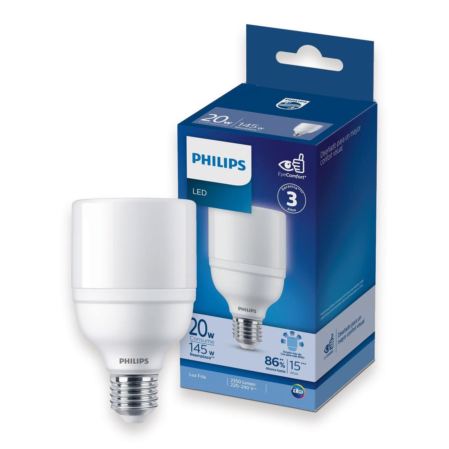 Pack 3 Ampolletas Industrial "LEDBright" Philips 20W E27 Fría-3