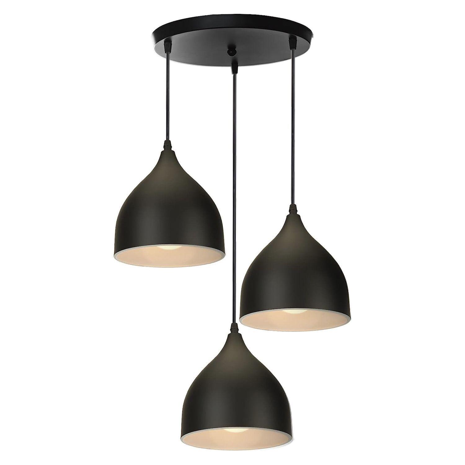 Lámpara Colgante Triple Gota E-27 Ampolleta Cálida-2