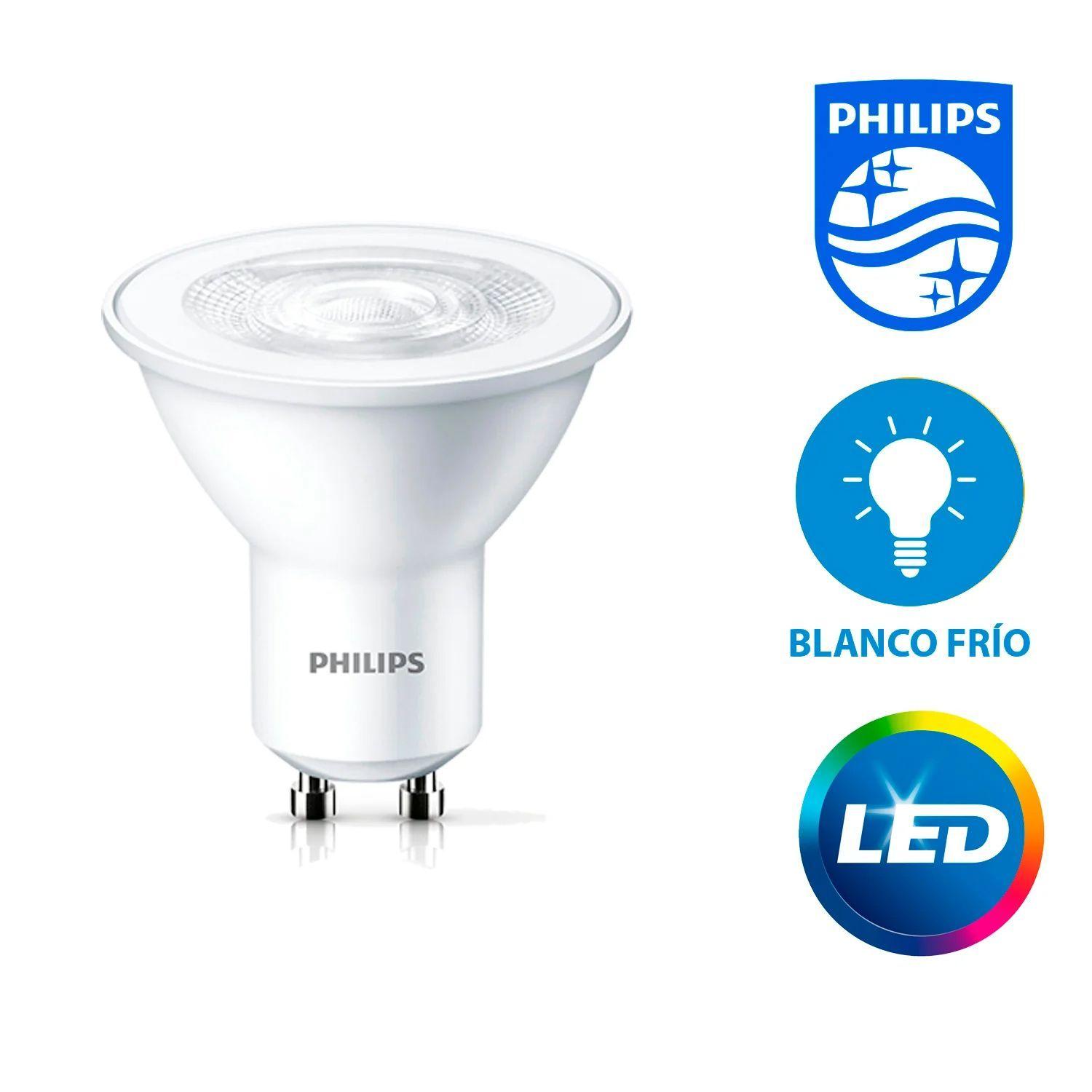 Pack 4 Ampolletas Philips Led Spot GU10 EcoHome 3.8W Luz Fría-2