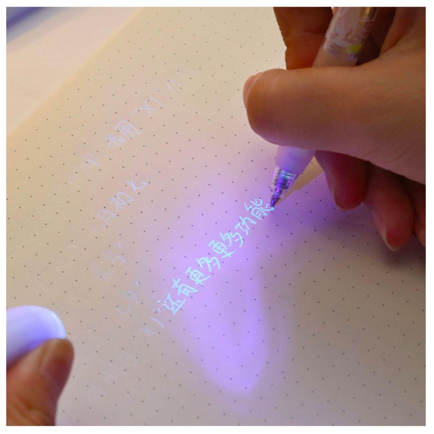 Set 2 Lápices Tinta Invisible con Mini Linterna UV-6